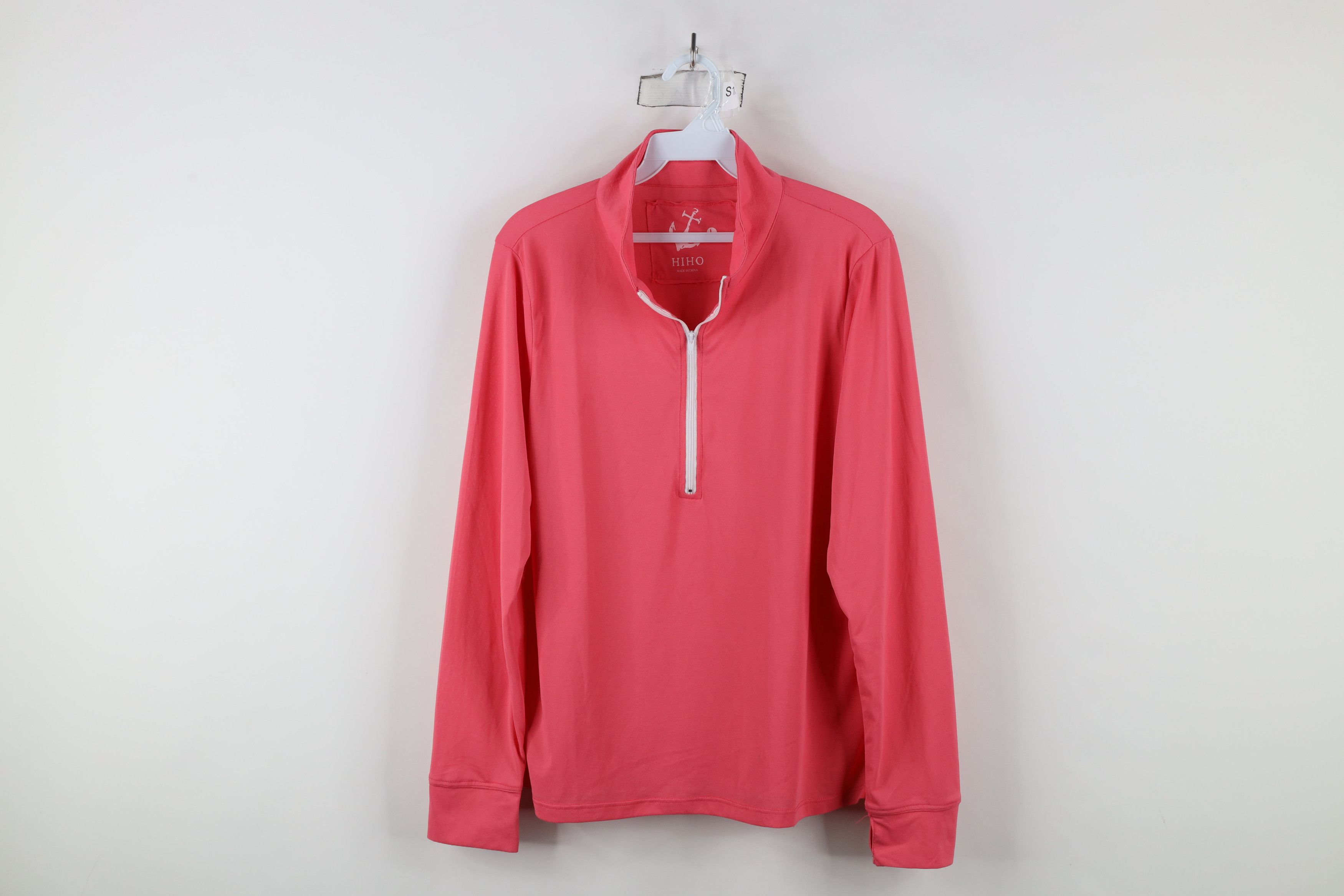 Vintage HiHo Beachwear Stretch Half Zip Pullover Top Jacket Pink Size L / US 10 / IT 46 - 1 Thumbnail