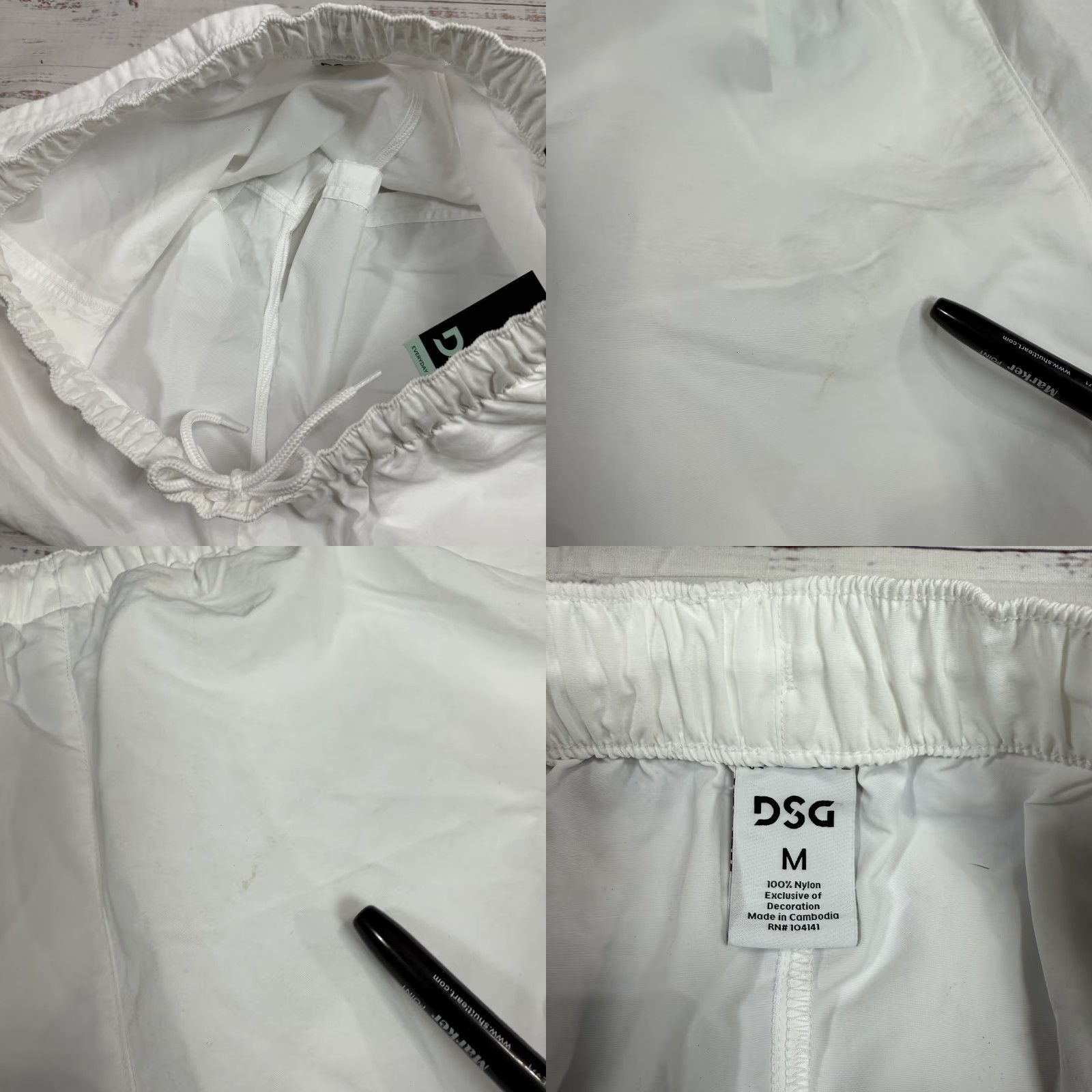 Vintage DSG Women's Notched Woven Short White Active High Rise Water Repellent M New Size 32" / US 10 / IT 46 - 8 Thumbnail