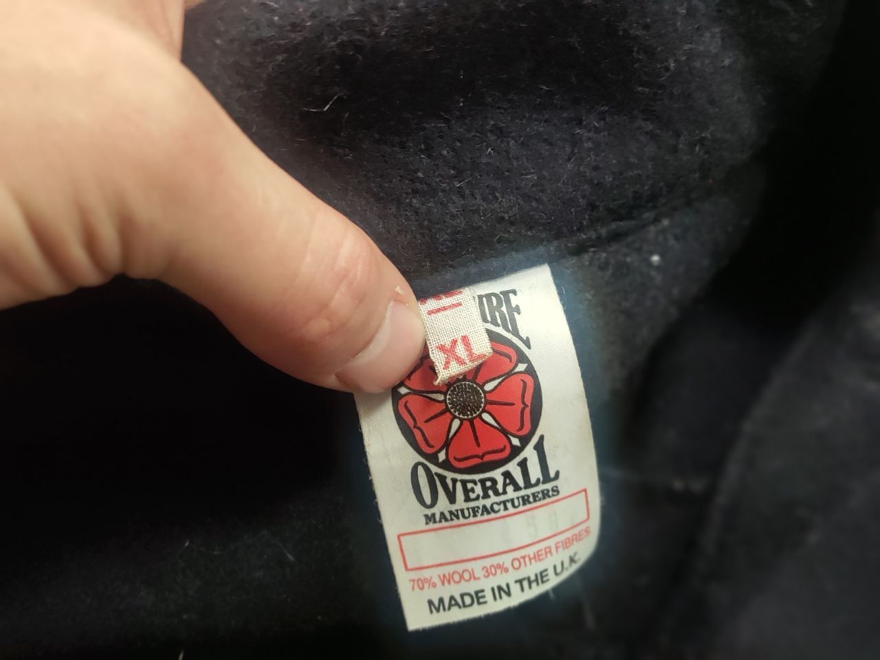 Vintage Vintage Lancashire overall Wool Chore Wool Black work Jacket Size US XL / EU 56 / 4 - 20 Thumbnail