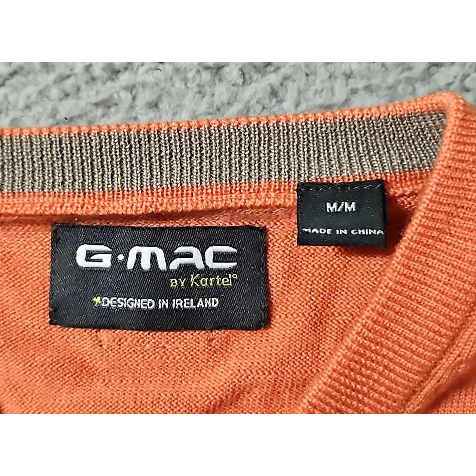 Vintage Kartel Sweater V Neck Pink Adult Medium Golf Wool Mens Size US M / EU 48-50 / 2 - 3 Thumbnail