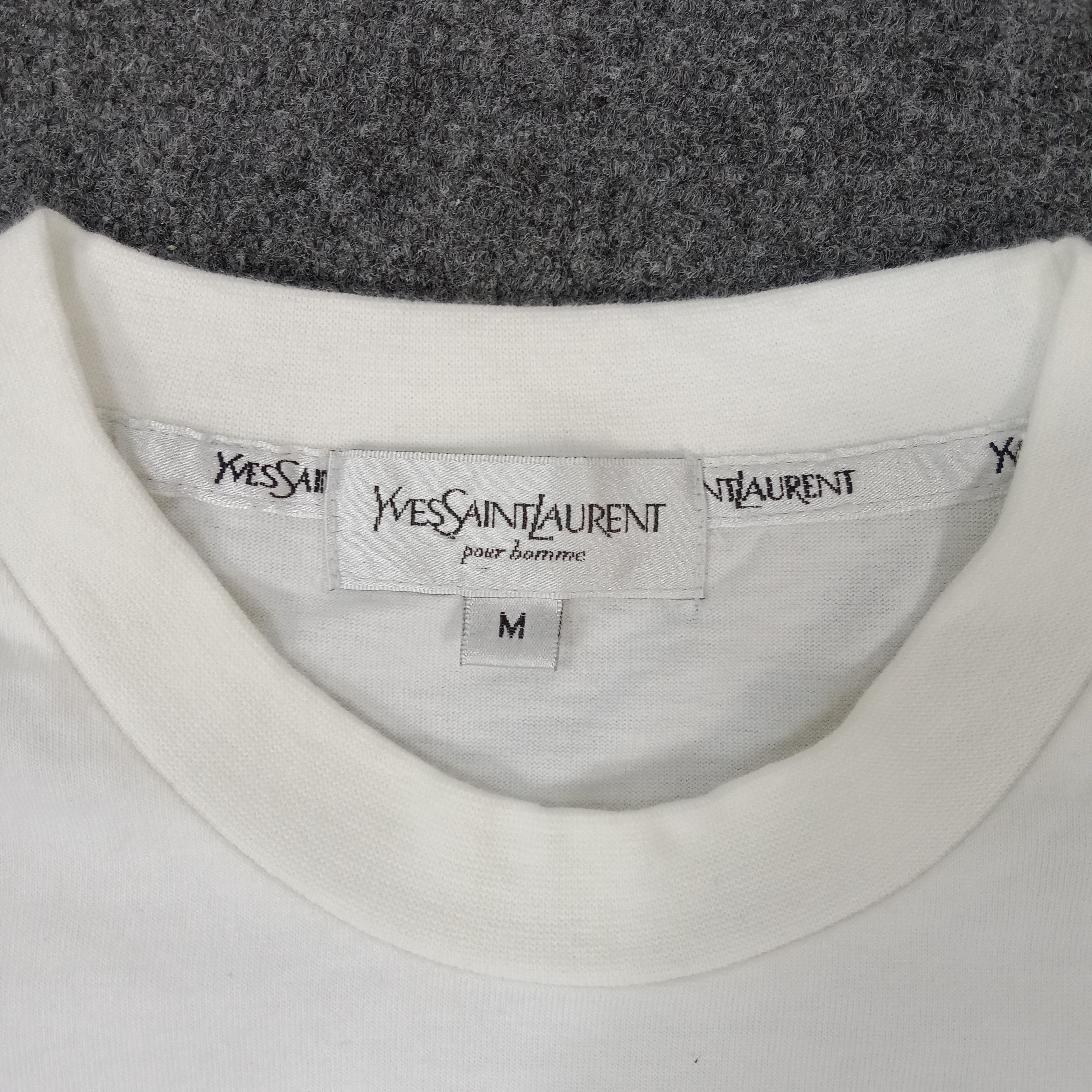 Vintage Yves Saint Laurent Italian Brand Center Logo Tshirt Size US M / EU 48-50 / 2 - 3 Thumbnail