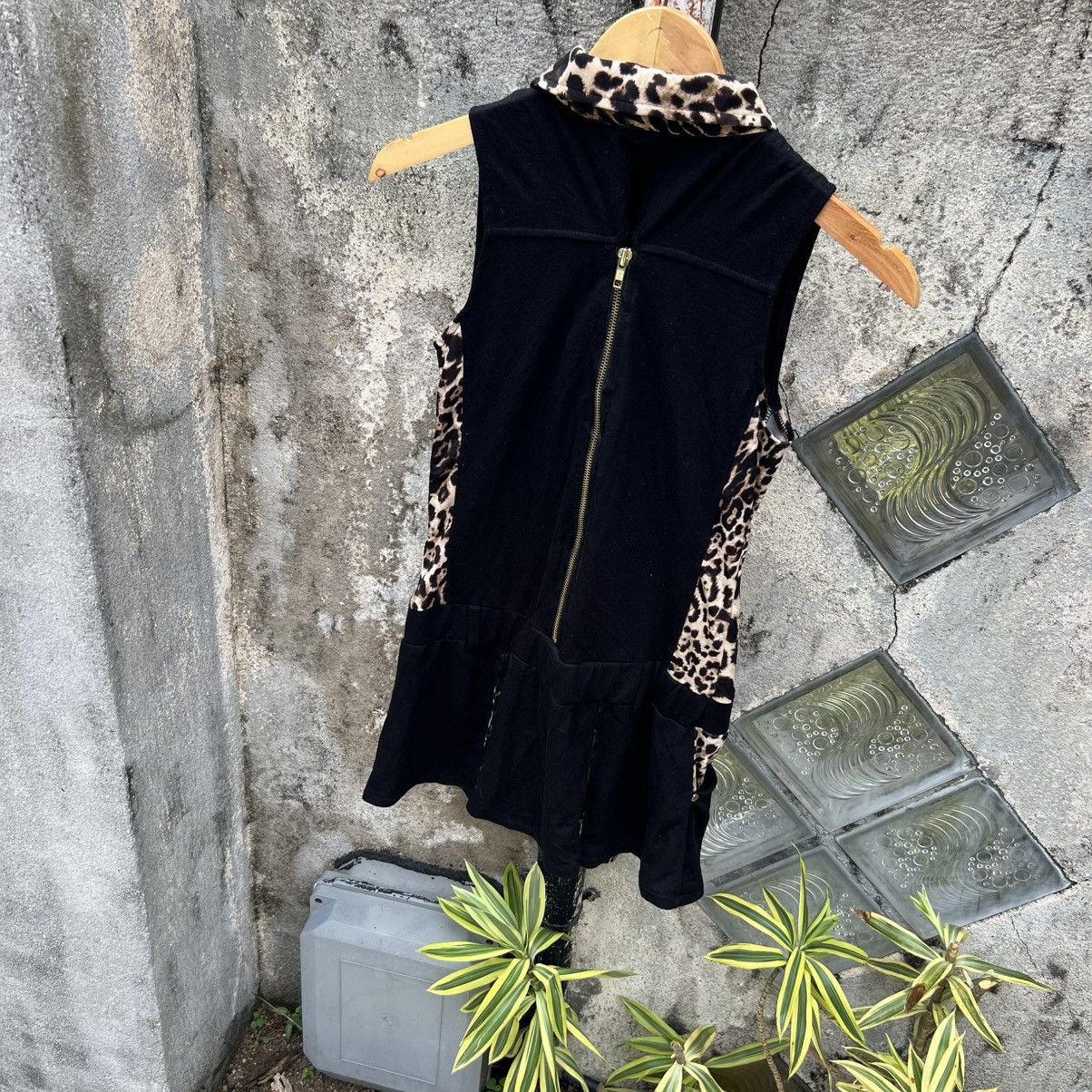 Japanese Brand “D.I.A. SPEC” ASYMMETRICAL PUNK SLEEVELESS ZIP DRESS LEOPARD Size XXS / US 00 / IT 34 - 6 Thumbnail