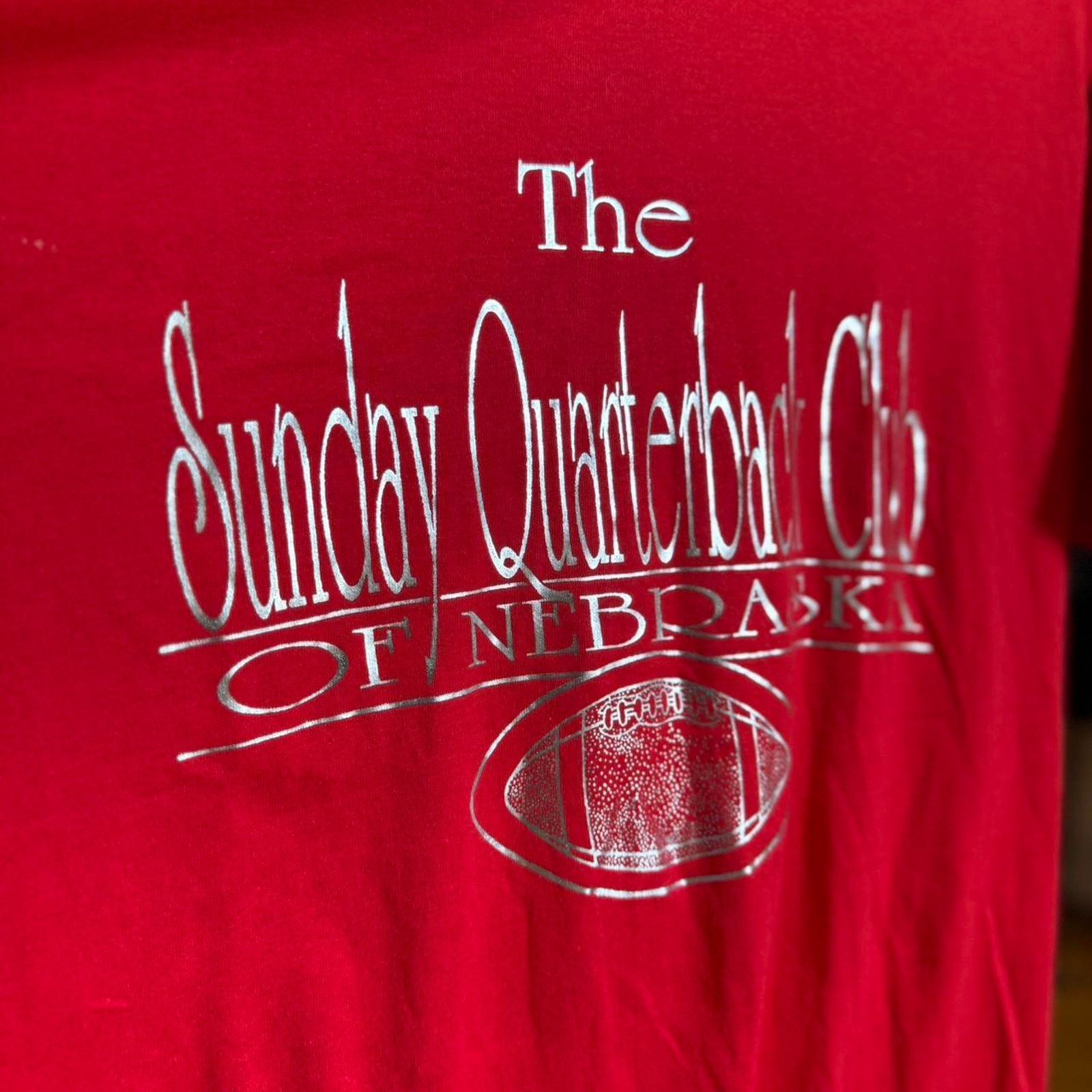 Vintage Vintage 80s Nebraska Huskers Sunday Quarterback Club T-Shirt Size US XL / EU 56 / 4 - 3 Thumbnail