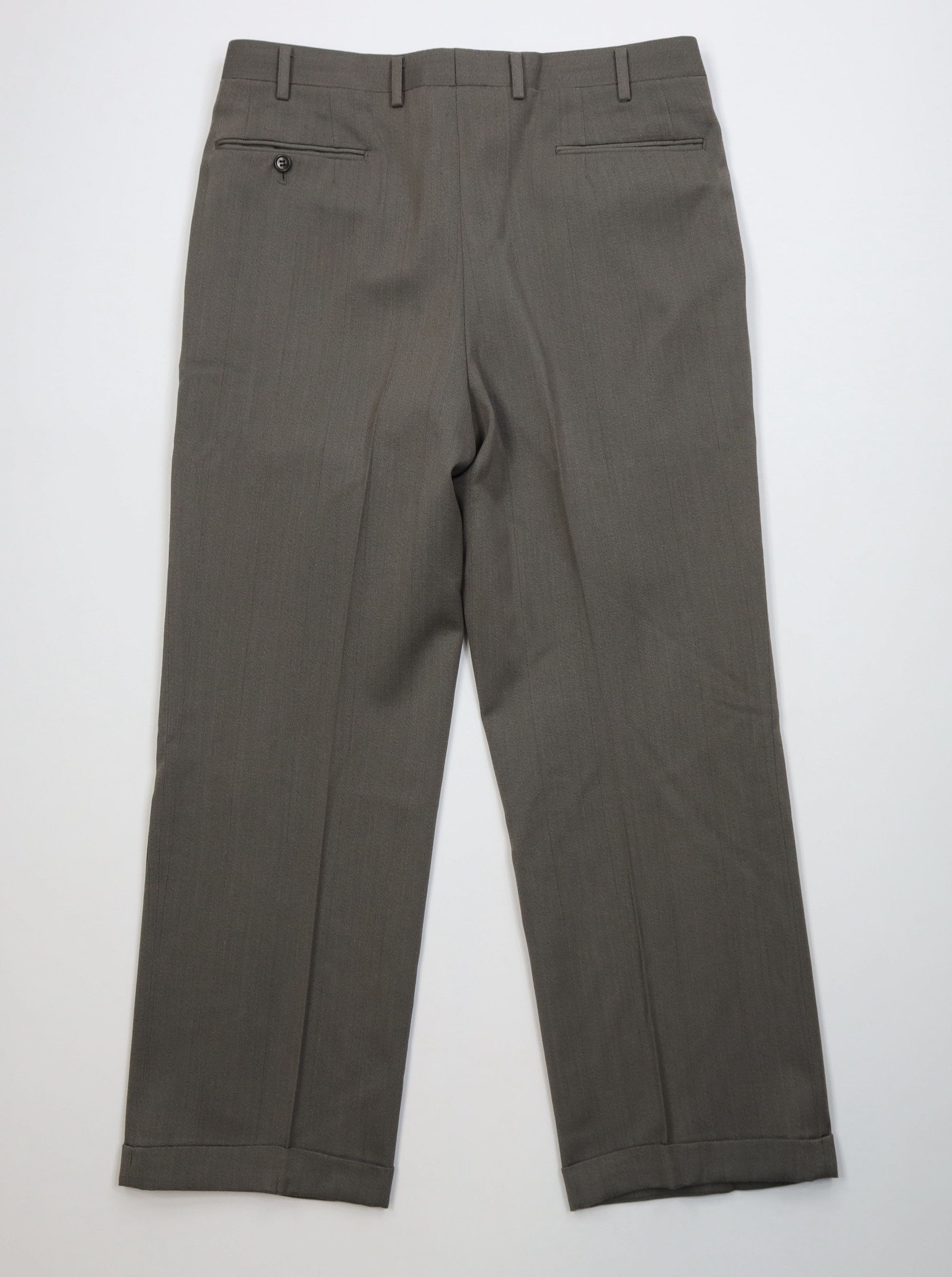 Vintage Vintage 90s Streetwear Wool Knit Wide Leg Chino Pants Gray Size US 34 / EU 50 - 10 Thumbnail