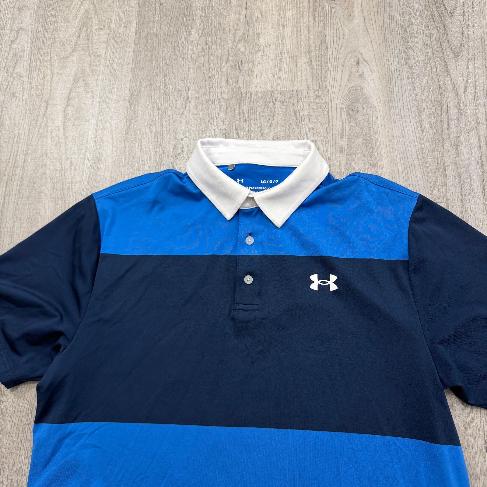 Under Armour Under Armour The Playoff Polo Shirt Large Blue Striped Size US L / EU 52-54 / 3 - 2 Thumbnail