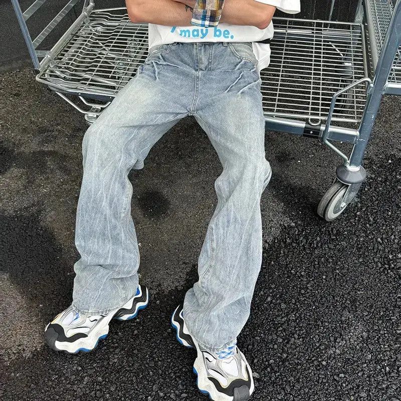 Japanese Brand Retro hip-hop loose straight leg micro flared jeans Size US 32 / EU 48 - 2 Thumbnail
