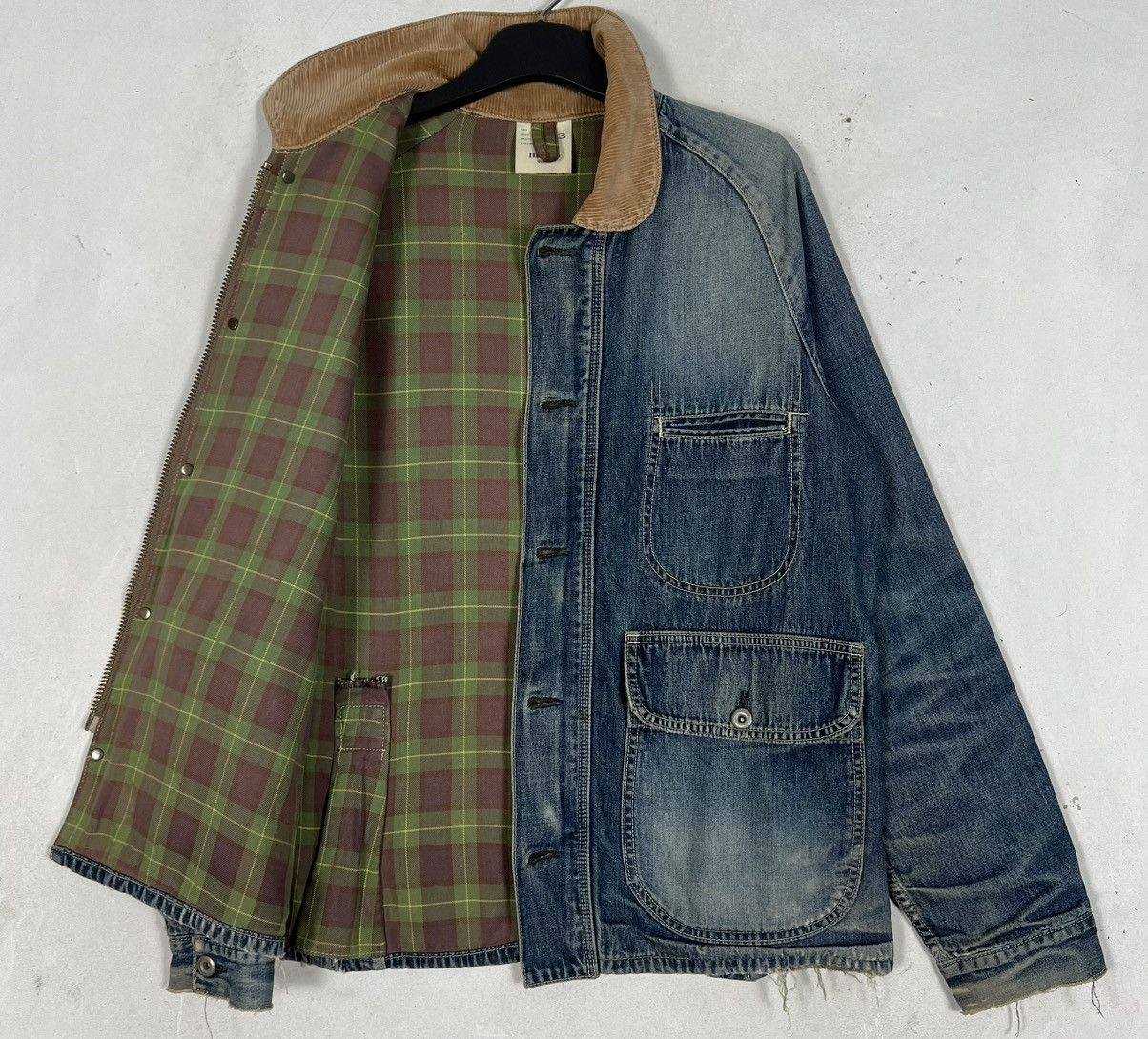 Japanese Brand Vintage Distressed Denim Chore Jacket Size US L / EU 52-54 / 3 - 3 Thumbnail