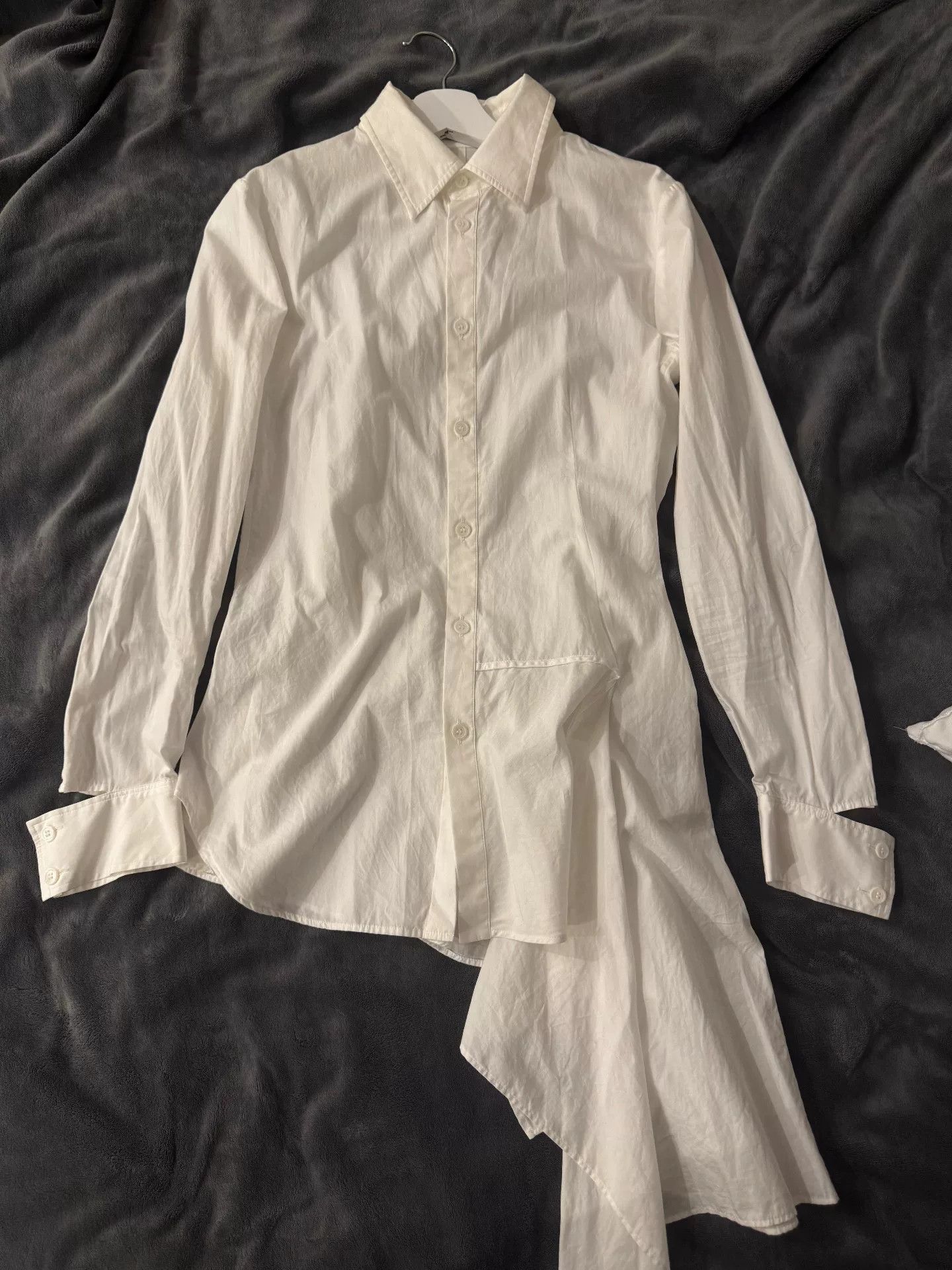 Yohji Yamamoto Yohji 23SS White Irregular Shirt Size US M / EU 48-50 / 2 - 1 Thumbnail