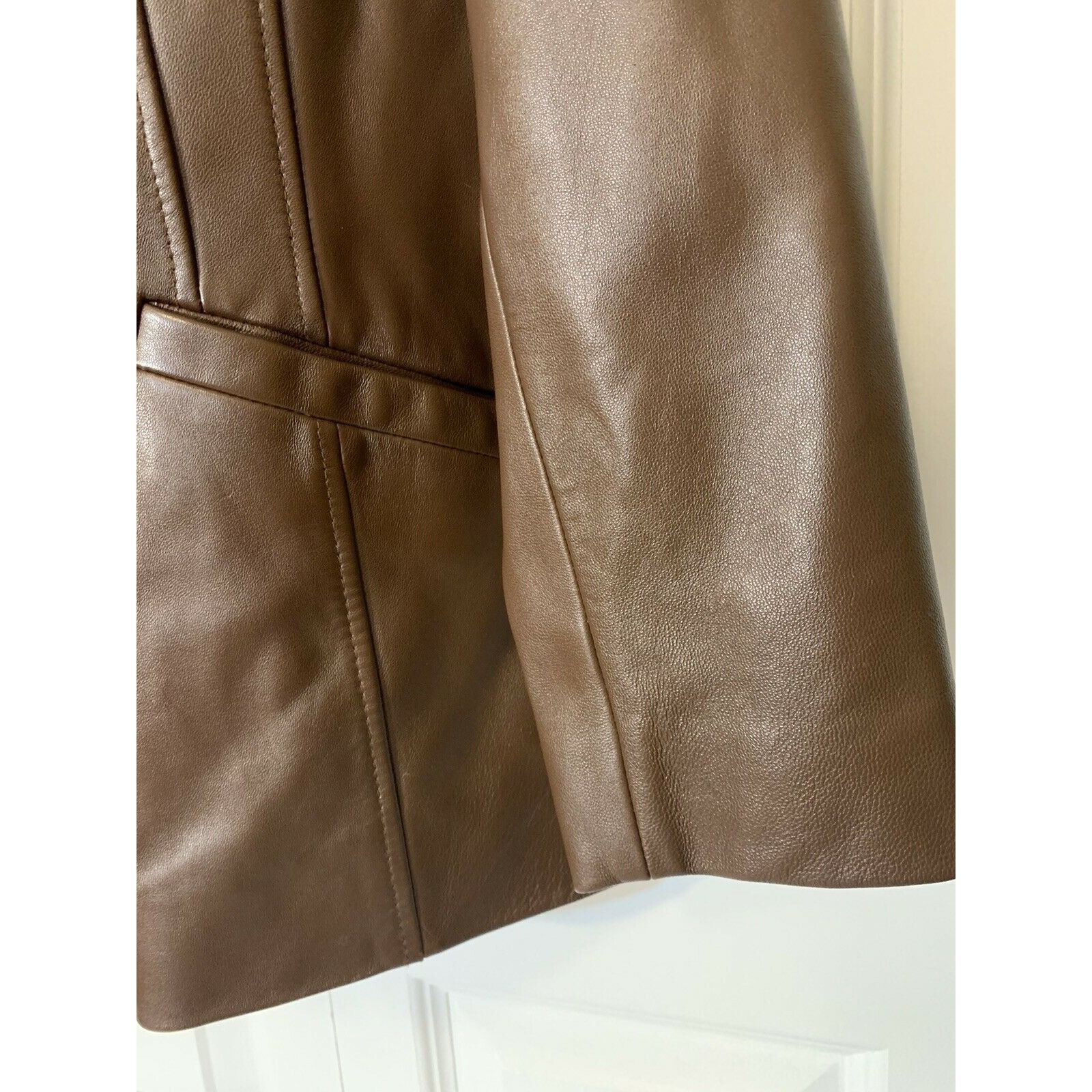 Preston & York Preston and York Brown Lambskin Leather Jacket Size M Coat Size US M / EU 48-50 / 2 - 5 Thumbnail