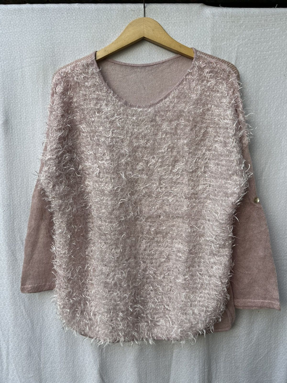 Japanese Brand Fuzzy Mohair Grunge Knit Avantgarde Styled Size US L / EU 52-54 / 3 - 1 Thumbnail
