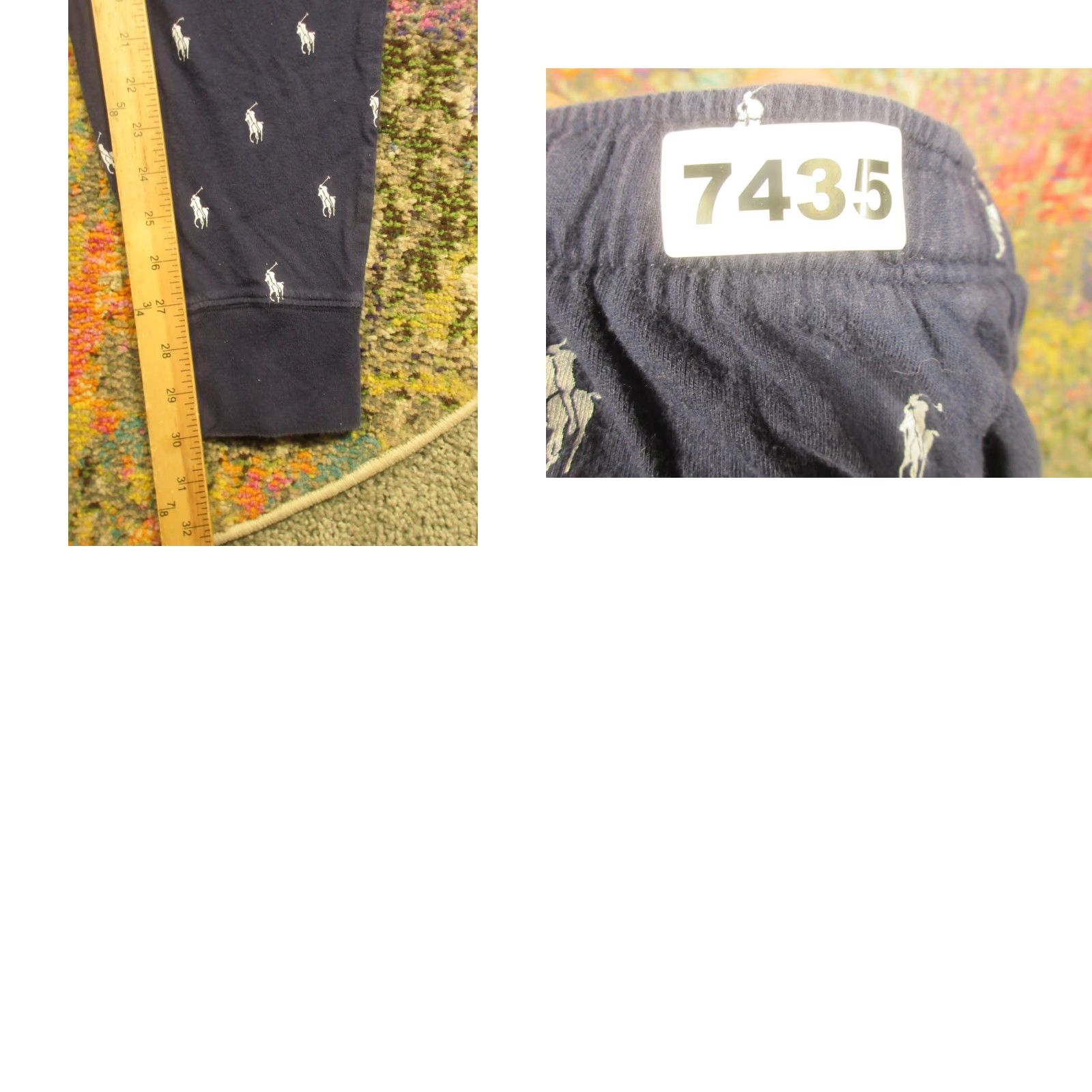 Polo Ralph Lauren VINTAGE? POLO RALPH LAUREN Pants Mens L Blue Pajama Pony All Over Print Lounge Cotton Size US L / EU 52-54 / 3 - 8 Thumbnail