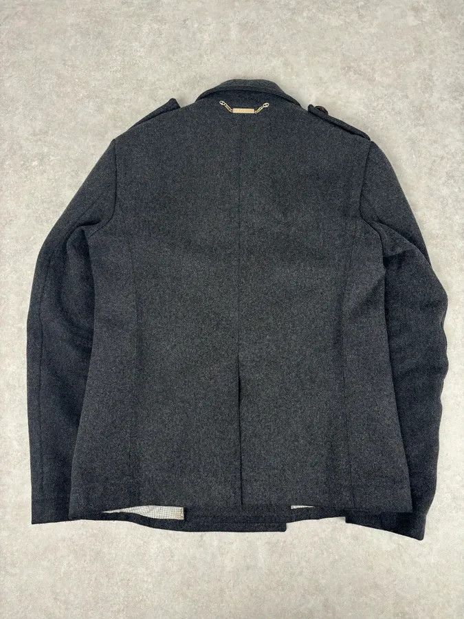 Dsquared2 AW2009 Dsquared2 Grey Wool Buttoned Asymmetrical Caban Jacket Size US L / EU 52-54 / 3 - 5 Thumbnail
