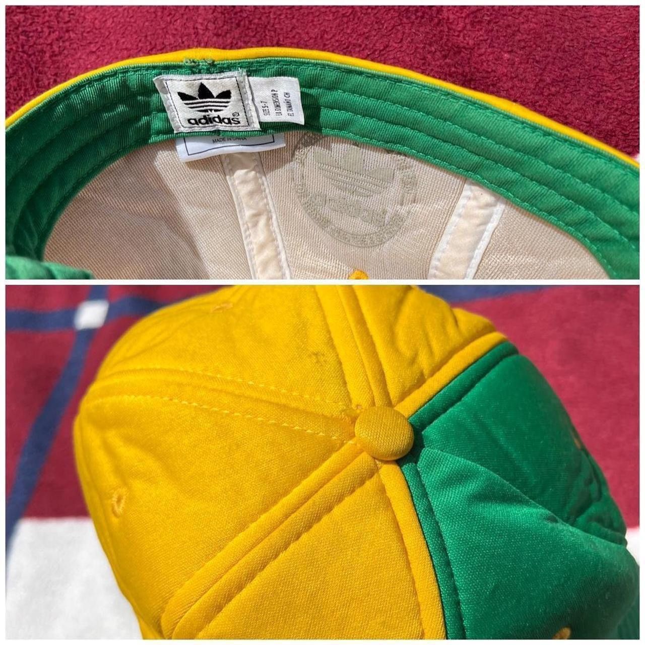 Adidas Adidas Foam Hat Cap Trefoil Green Yellow Size S 7 Retro Size ONE SIZE - 4 Thumbnail