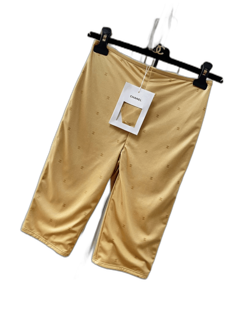 Chanel Chanel Gold CC Logo Biker Shorts Size 28" / US 6 / IT 42 - 1 Thumbnail