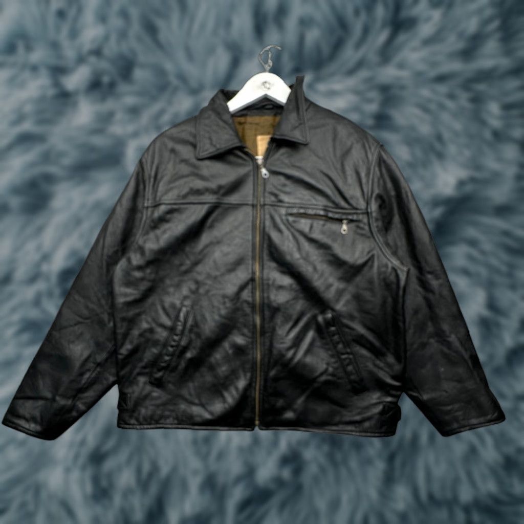 Vintage GLD Georgetown Leather Design Racer Cafe Full Zip Jacket Mens XL Black Leather Motorcycle Buckle Full Zip Short Length Mens Long Description: Size US XL / EU 56 / 4 - 1 Thumbnail