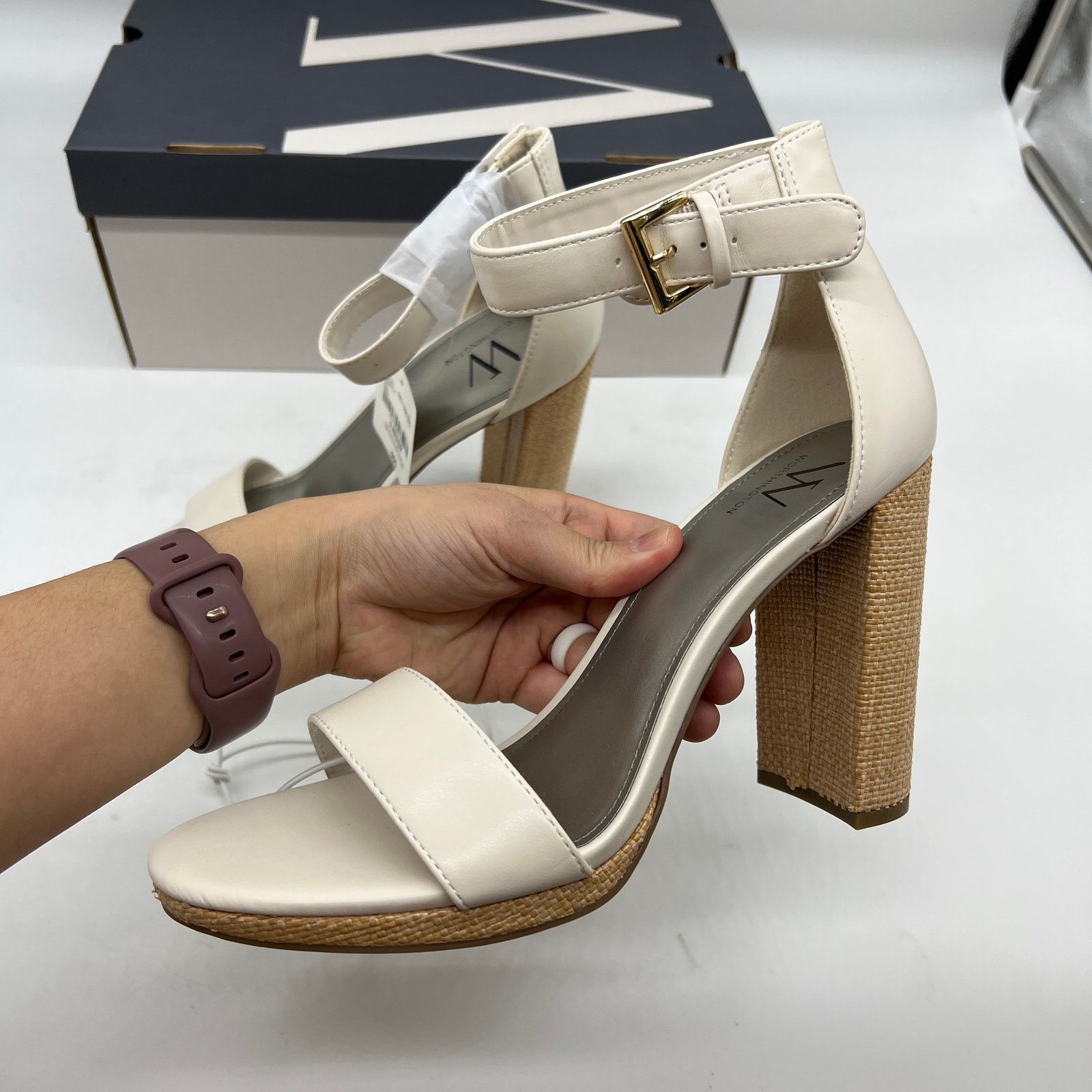 Other Worthington Womens Lynch Heeled Sandals Ivory Size US 9 / IT 39 - 5 Thumbnail