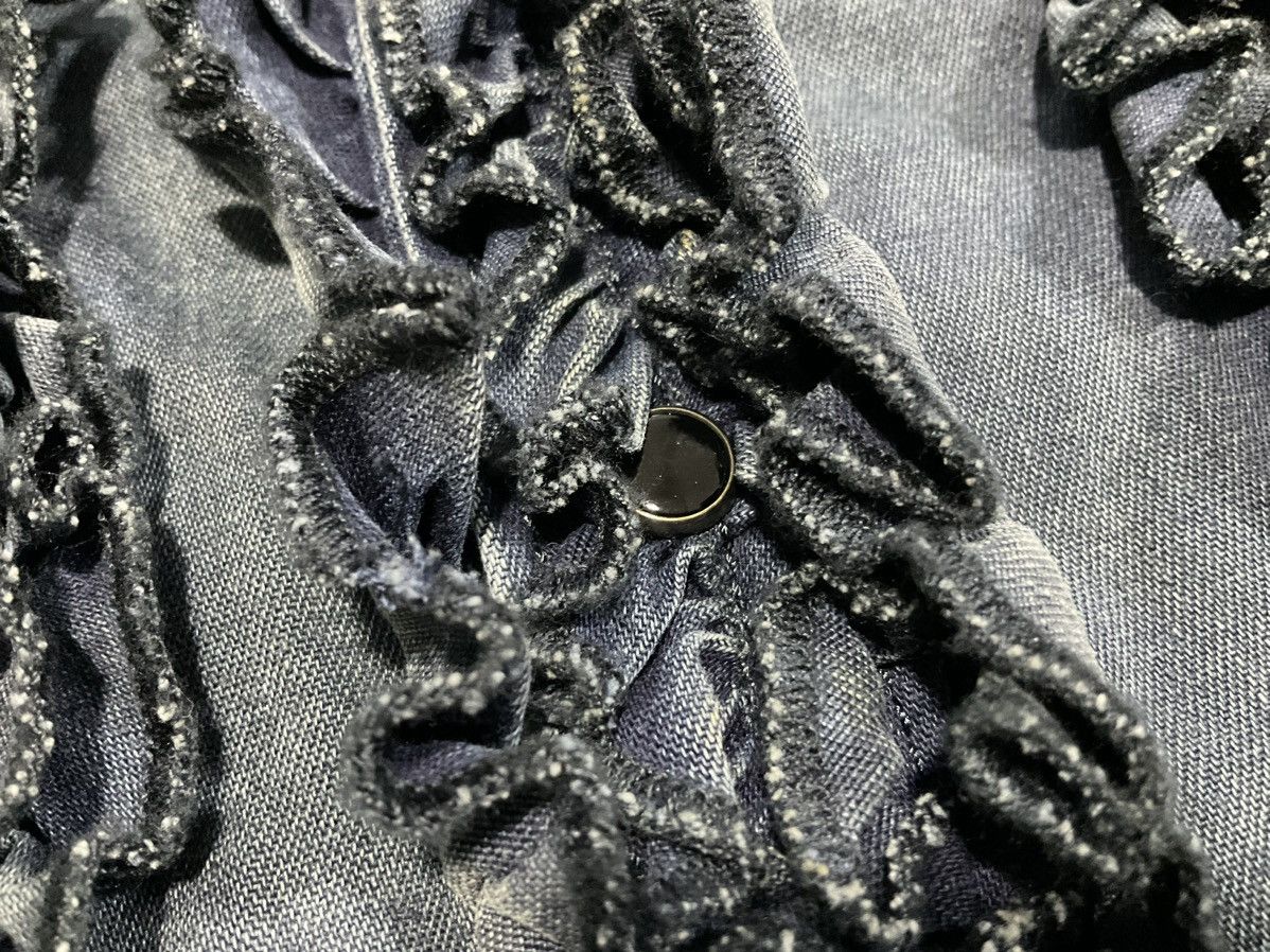 Diesel × Hysteric Glamour × Japanese Brand 🔥Sick Y2K Diesel Ruffled Denim Sleeveless Shirt Size US L / EU 52-54 / 3 - 4 Thumbnail