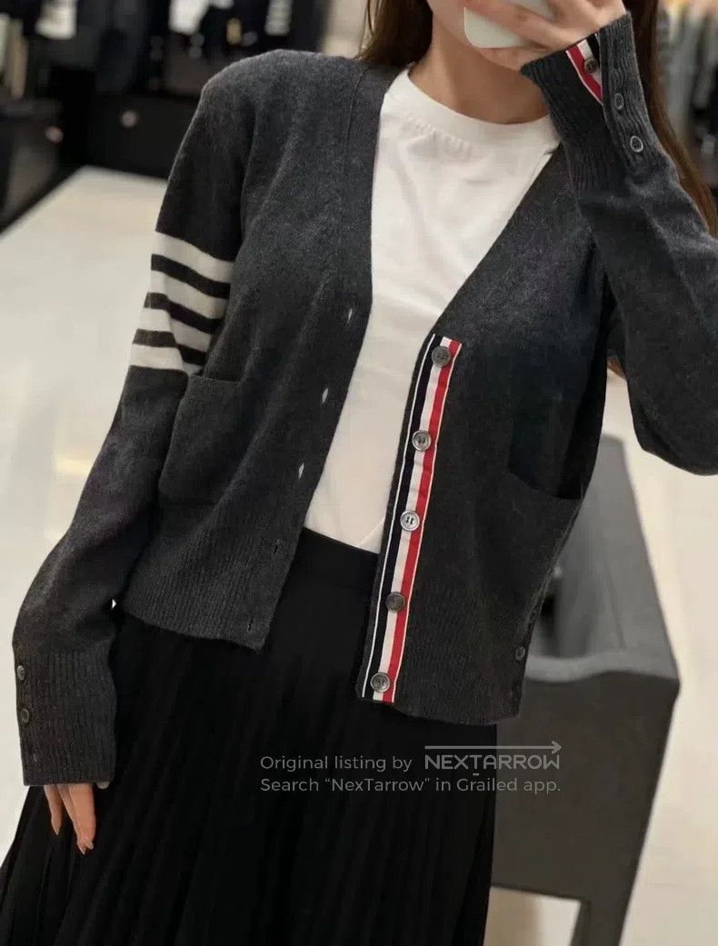 Thom Browne Thom Browne Cashmere Cardigan Size US XXS / EU 40 - 6 Thumbnail