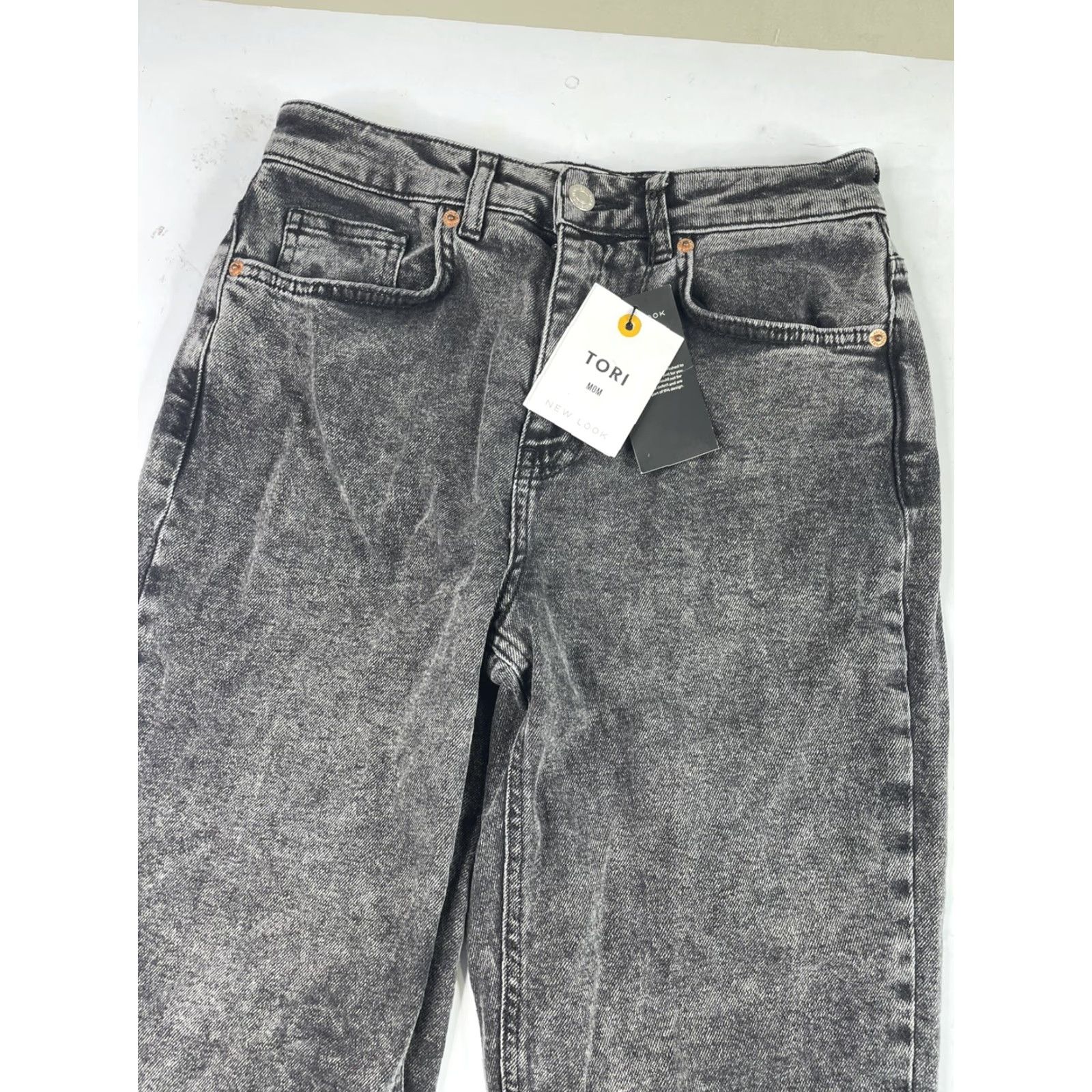 Vintage NWT New Look TORI Womens Santorini Mom Jeans Black Washed Size 6 Size 28" / US 6 / IT 42 - 2 Thumbnail