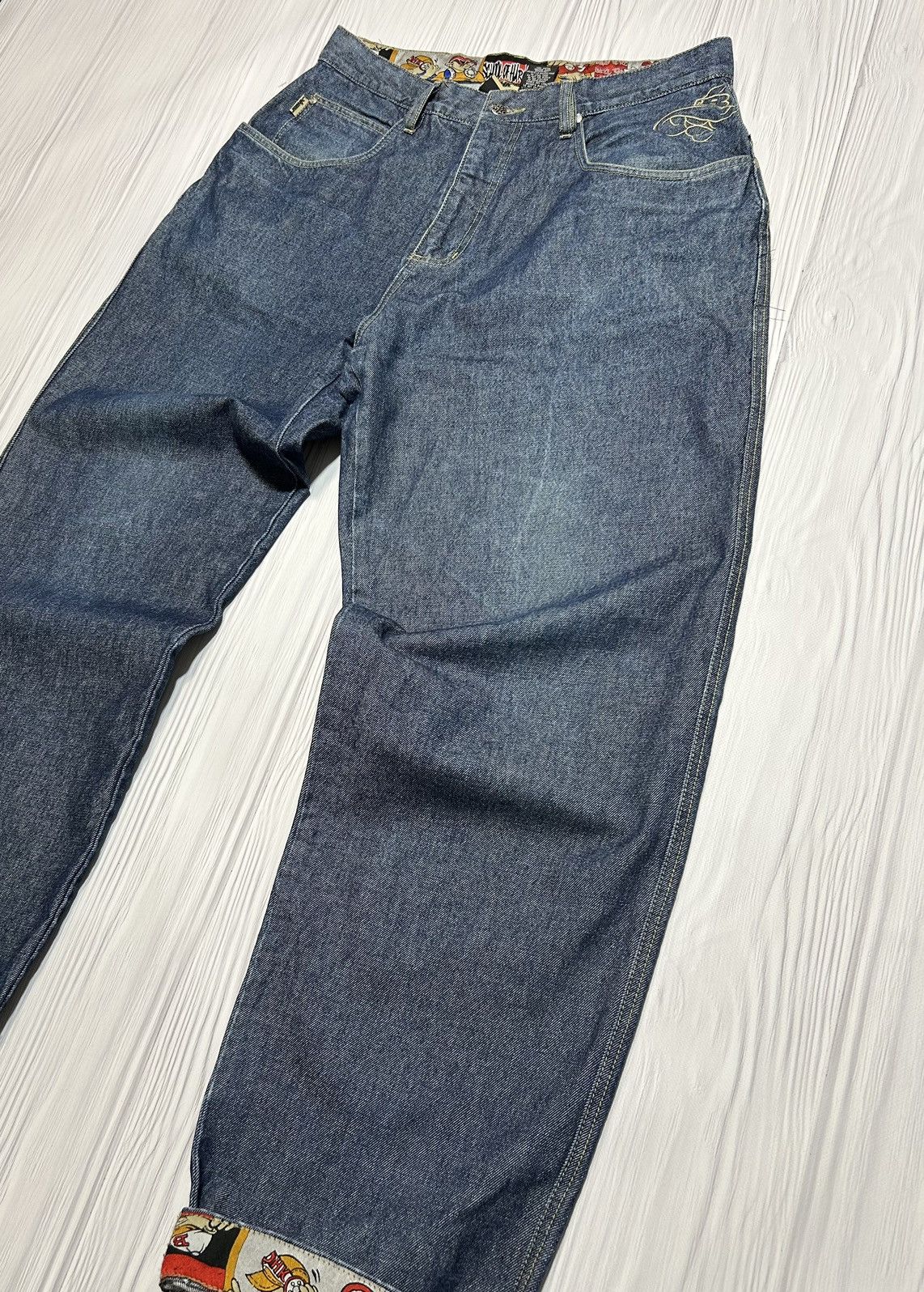 Vintage Rare SOHK School Of Hard Knocks Embroidered Logo Denim Pants Size US 36 / EU 52 - 4 Thumbnail