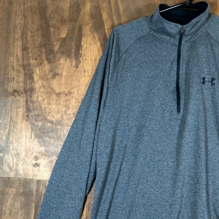 Under Armour Under Armour Mens Shirt Gray UA Tech 2.0 1/2 Zip Pullover Loose Fit Large Shirt Mens Long Sleeve Pullover Grey Athletic Casual Training Size US L / EU 52-54 / 3 - 4 Thumbnail