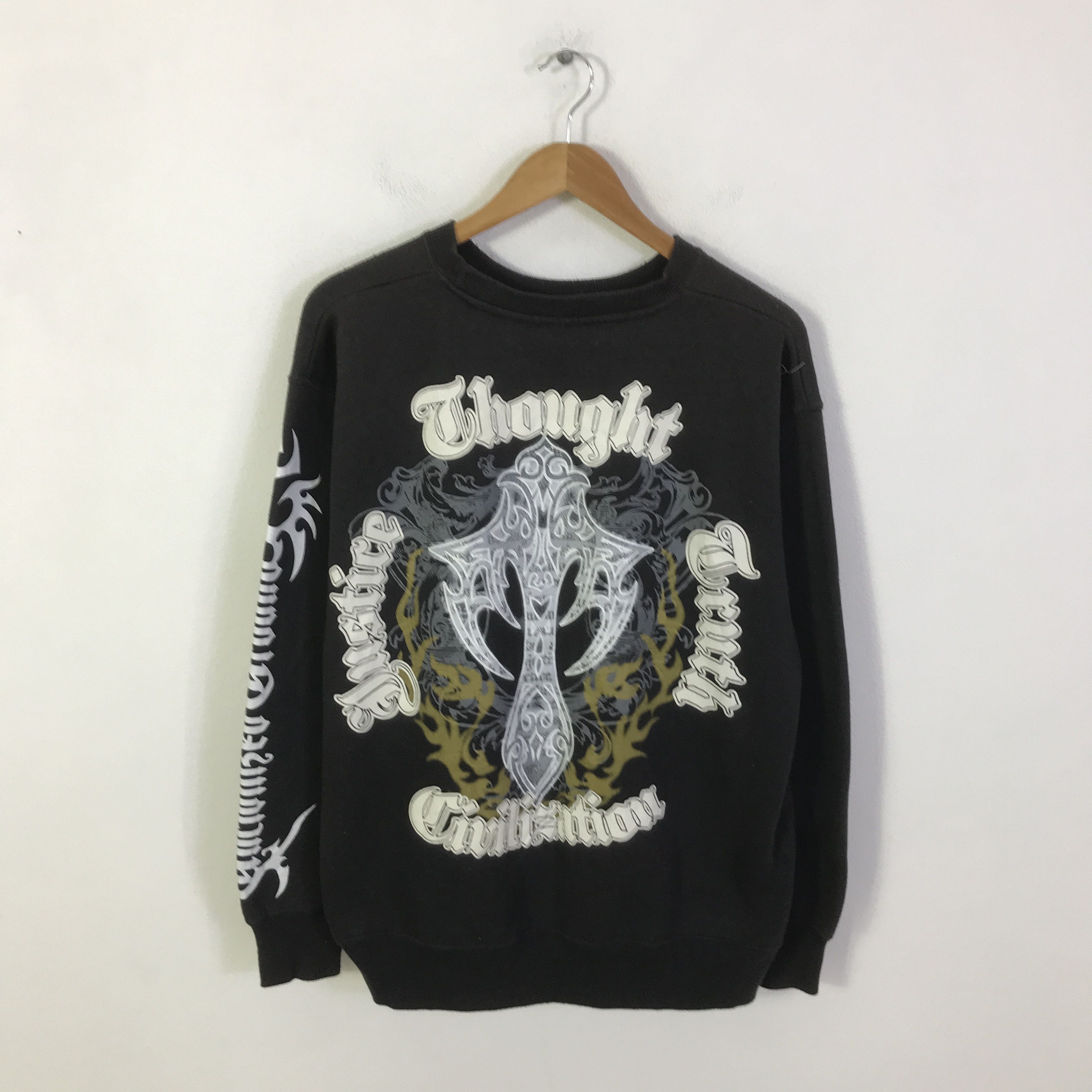 Japanese Brand grand cross punk Japan style gothic sweatshirt K101B10 Size US L / EU 52-54 / 3 - 1 Thumbnail