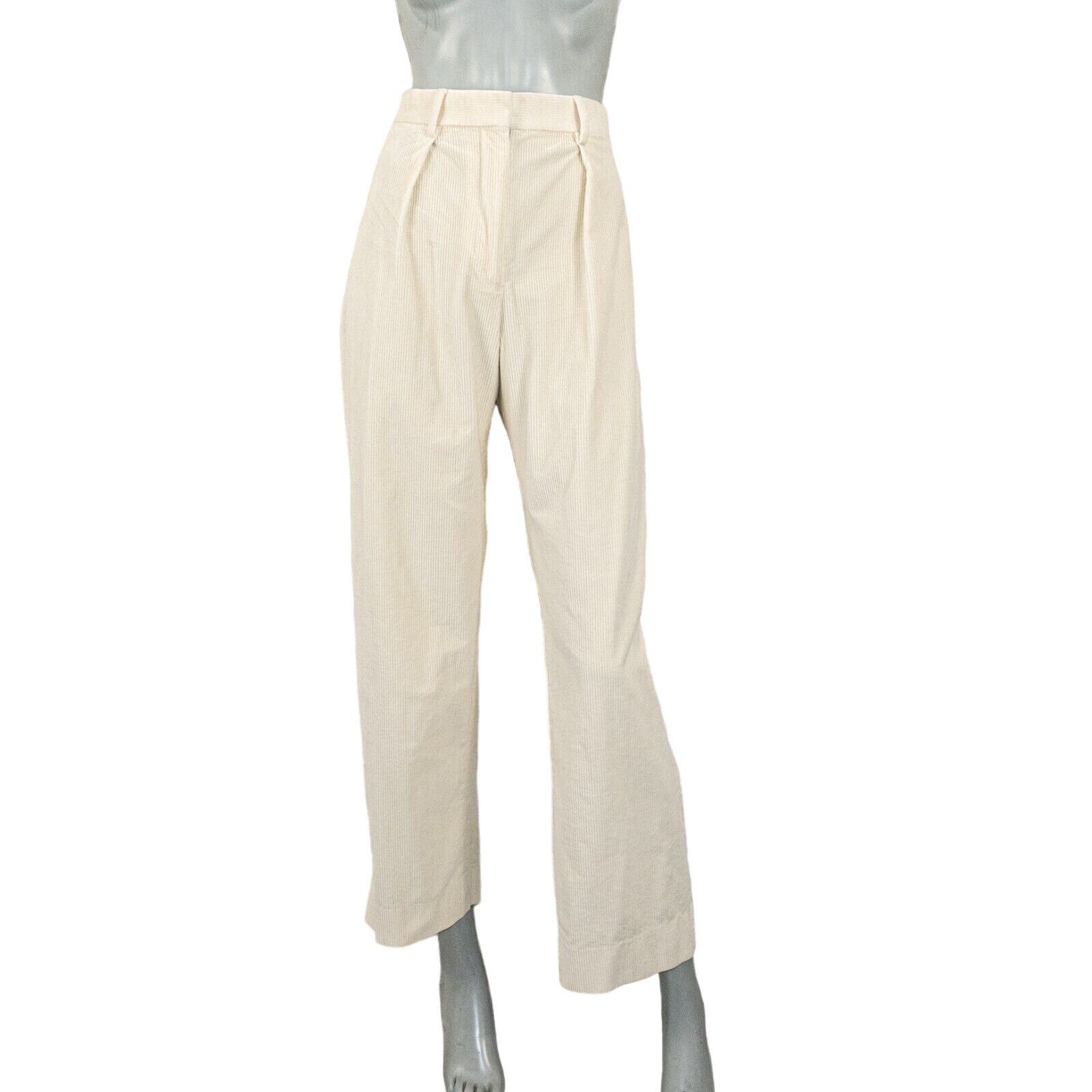 The Kooples The Kooples Pleated Corduroy Ecru Pants Flared leg sz 38 24w Size 26" / US 2 / IT 38 - 2 Thumbnail