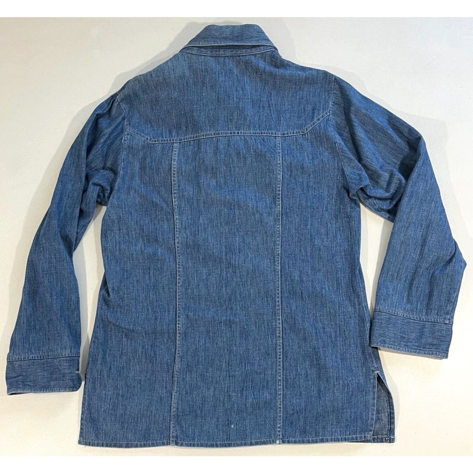 Levi's VINTAGE Levi's Panatela Signature Collection Denim Shirt Mens L Blue 70s Classic Americana Button-Up Pockets Size US L / EU 52-54 / 3 - 3 Thumbnail
