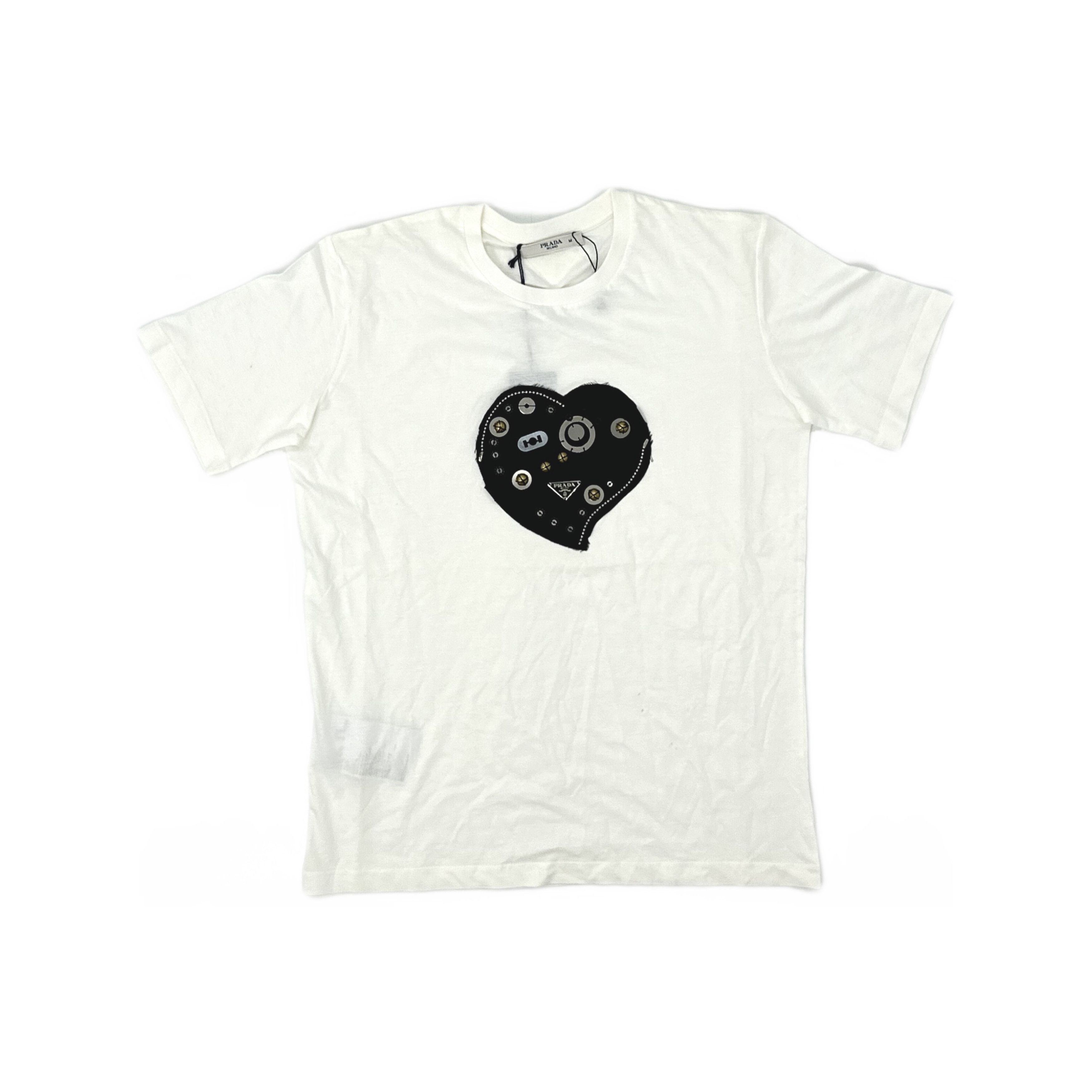 Prada Prada Heart Patch Short Sleeve T-Shirt Size M Size US M / EU 48-50 / 2 - 1 Thumbnail