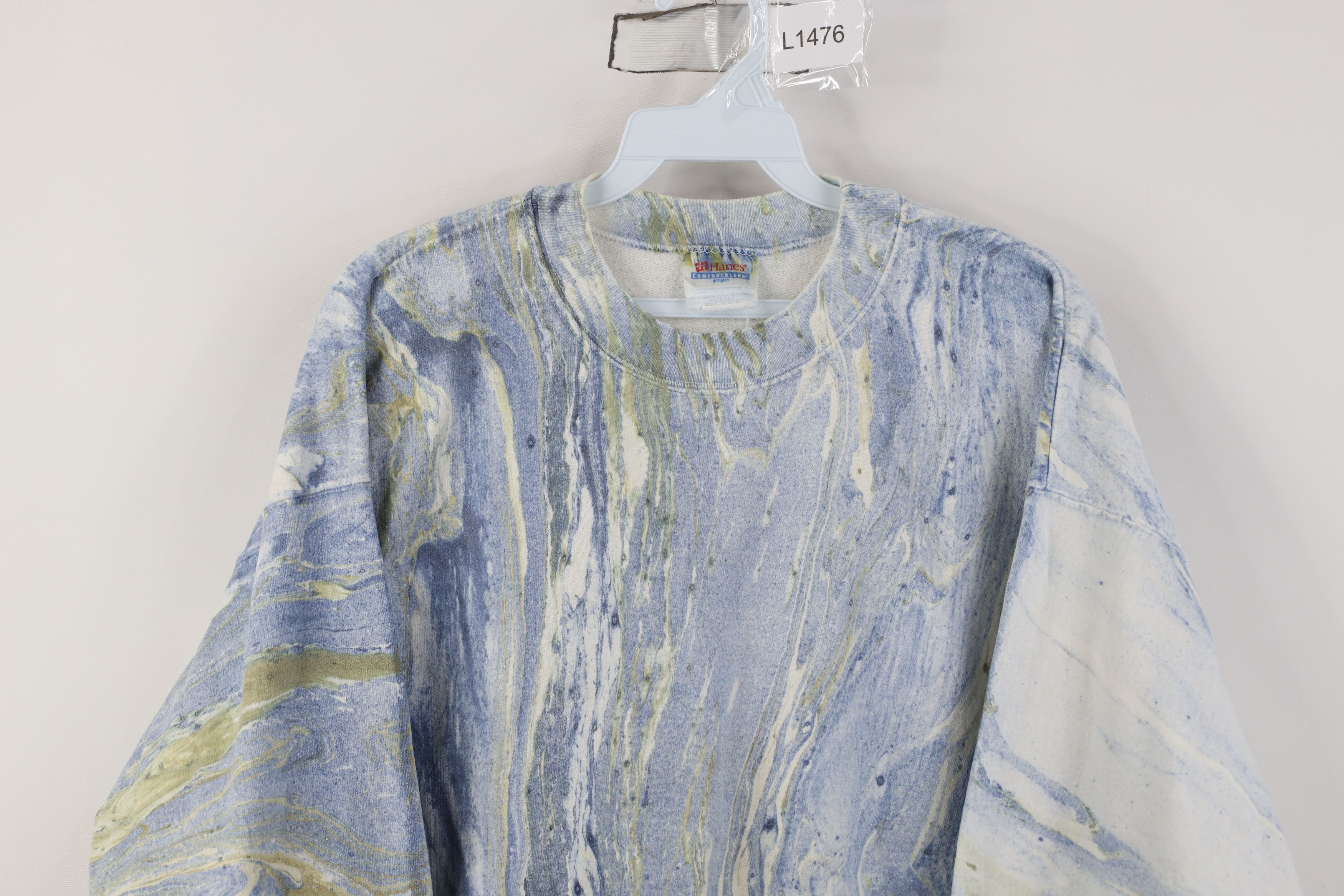 Vintage Vintage 90s Streetwear Paint Splatter Crewneck Sweatshirt Size L / US 10 / IT 46 - 2 Thumbnail