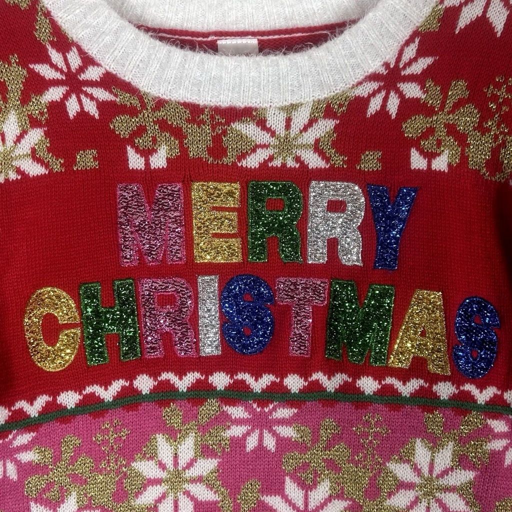 Vintage VINTAGE Ugly Christmas Sweater NEW Womens Juniors XL 16-18 Holiday Merry X-mas Red NWT Size XL / US 12-14 / IT 48-50 - 1 Thumbnail