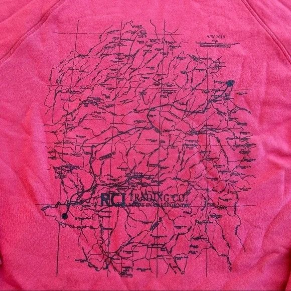Reese Cooper NEW REESE COOPER HITCHHIKING RED GRAPHIC JERSEY HOODIE L Size US L / EU 52-54 / 3 - 7 Thumbnail