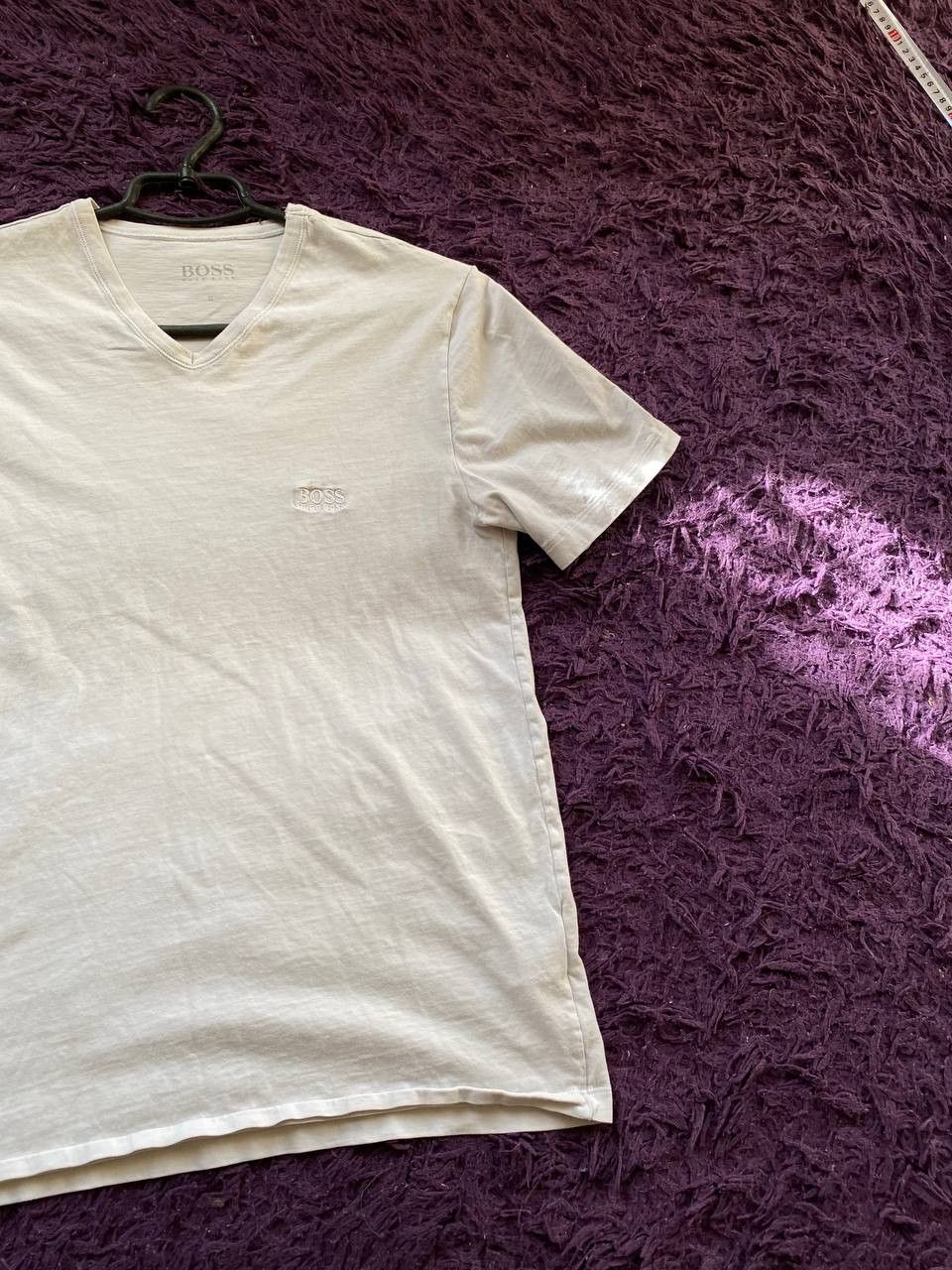 Hugo Boss × Vintage Vintage 80s Hugo Boss basic small Logo Raglan T-Shirt Size US S / EU 44-46 / 1 - 14 Thumbnail