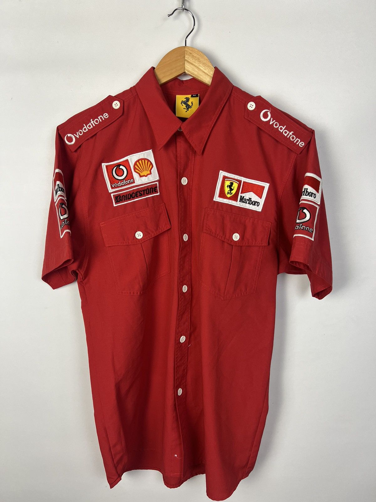 Vintage Vintage Ferrari Marlboro Racing Button Up Shirt | Grailed