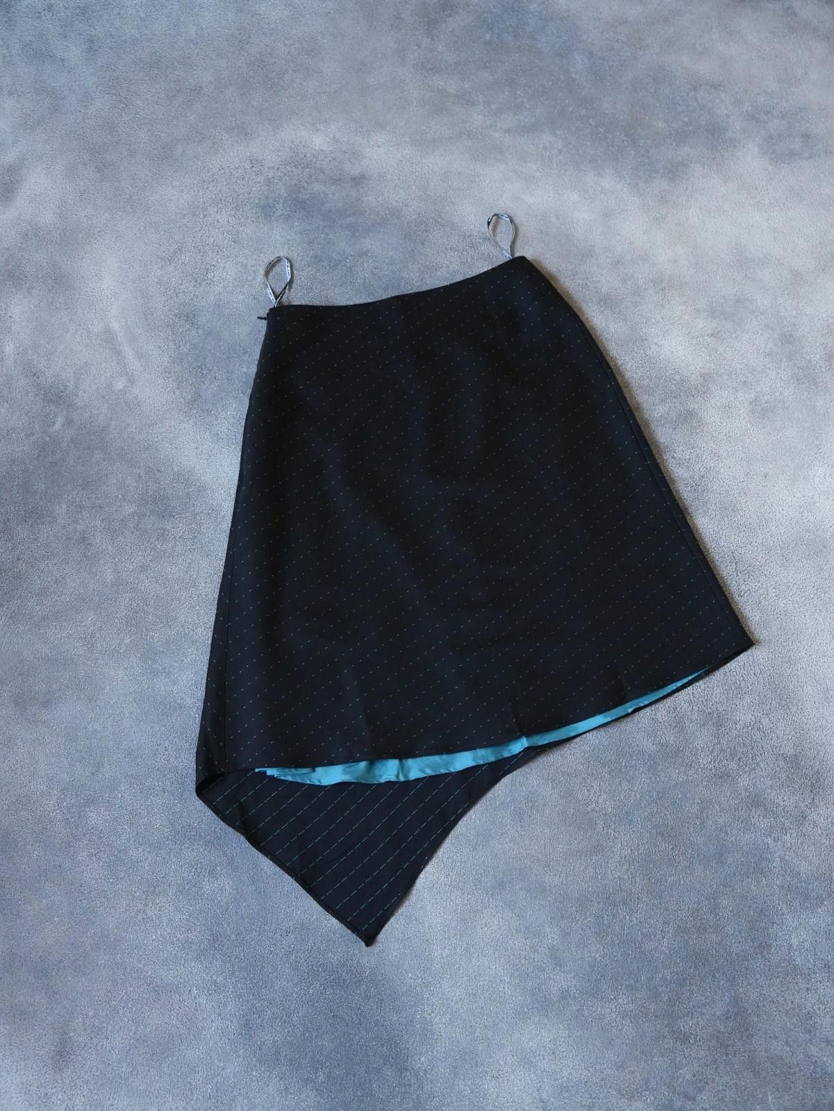 Thierry Mugler 2000s Mugler Asymmetric Dash Dot Skirt VINTAGE Women Size Size 28" / US 6 / IT 42 - 6 Thumbnail