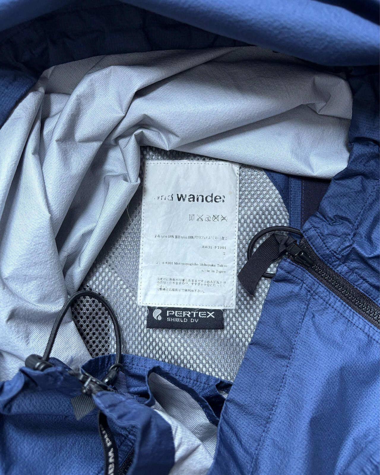 And Wander and Wander Event Jacket Navy Waterproof Small Size US S / EU 44-46 / 1 - 8 Thumbnail