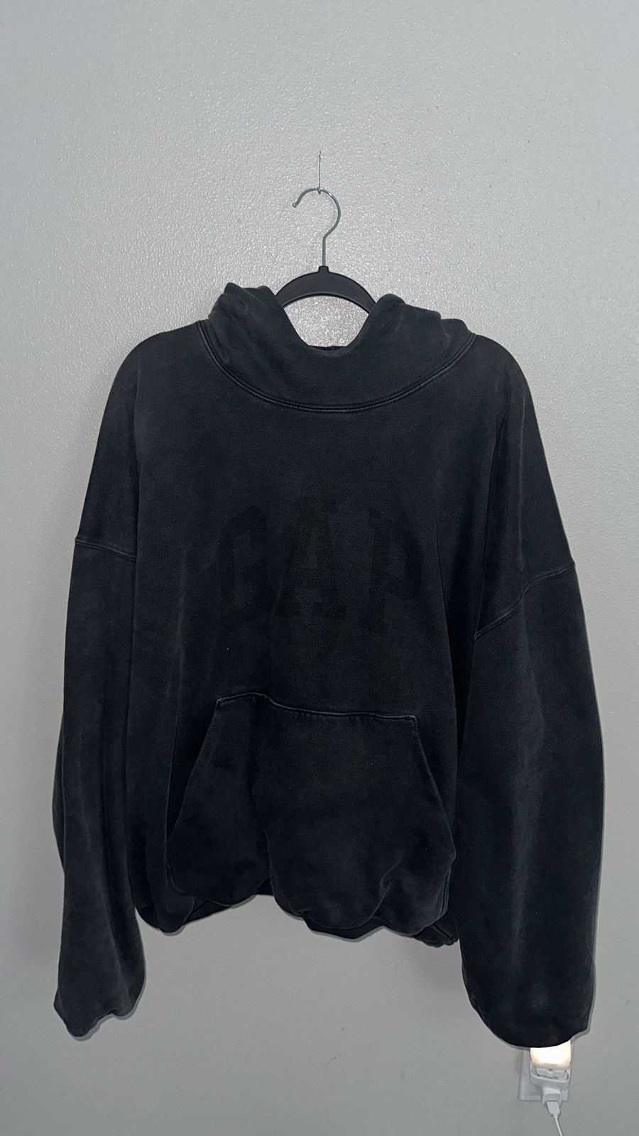 image of Yzy Gap Balenciaga Dove Hoodie in Black, Men's (Size Medium)