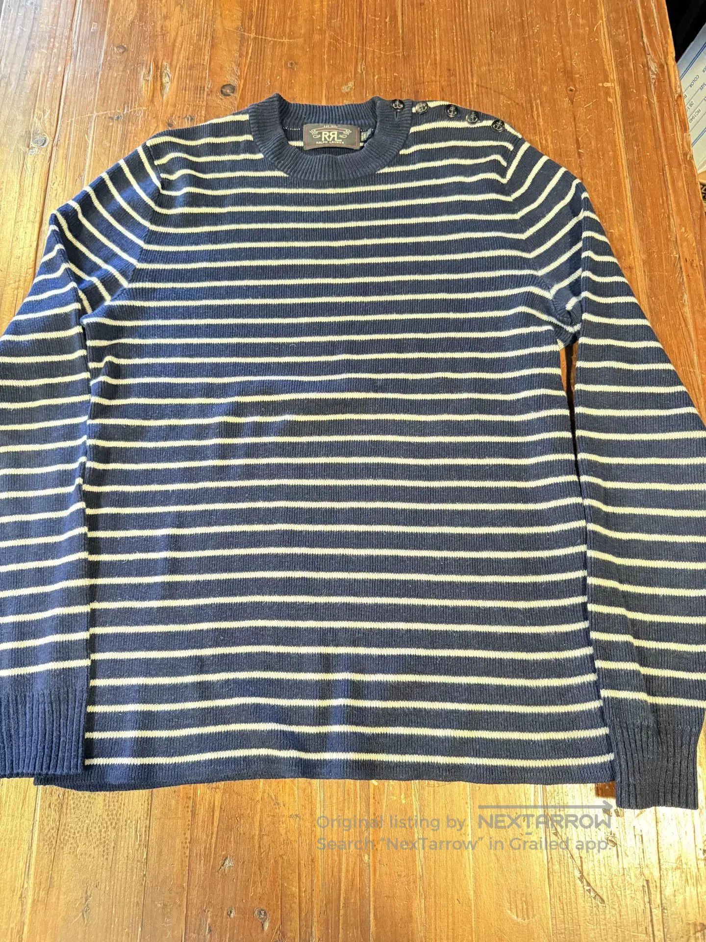 RRL Ralph Lauren RRL Ralph Lauren Men's Striped Sweater S. Size US S / EU 44-46 / 1 - 1 Thumbnail