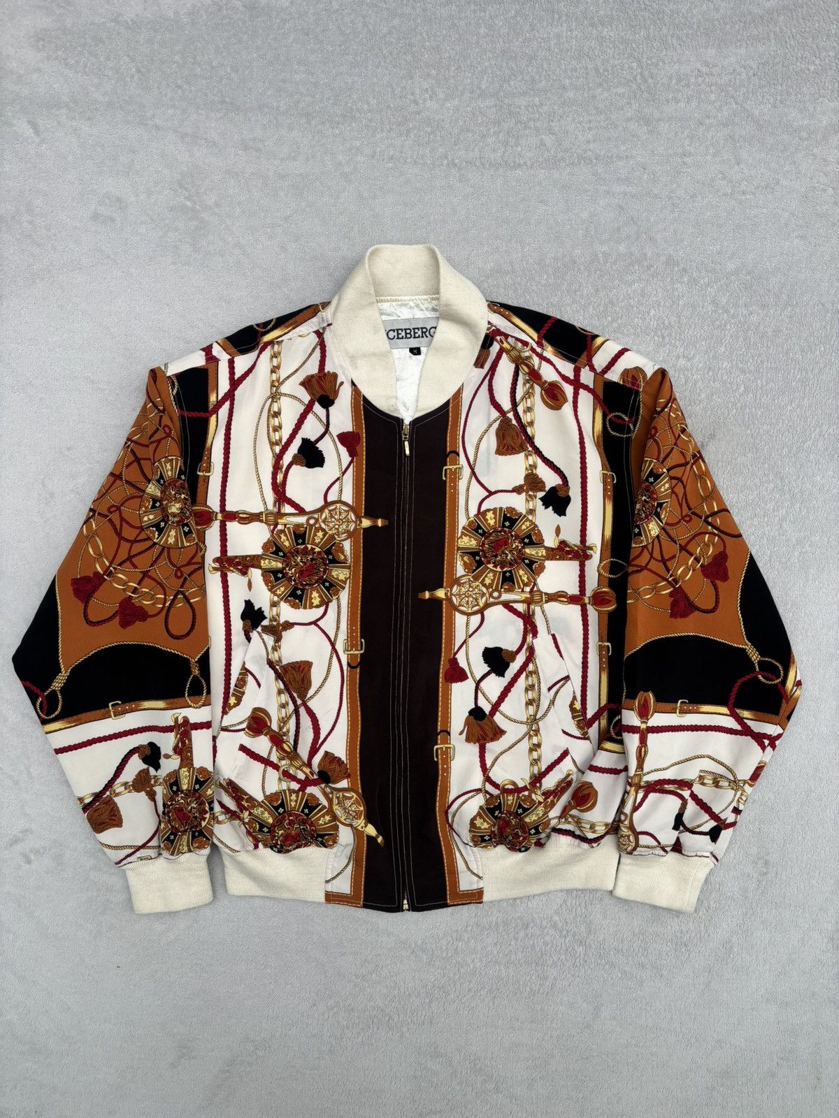 Iceberg 90s Iceberg Baroque Print Bomber Jacket Size US M / EU 48-50 / 2 - 1 Thumbnail