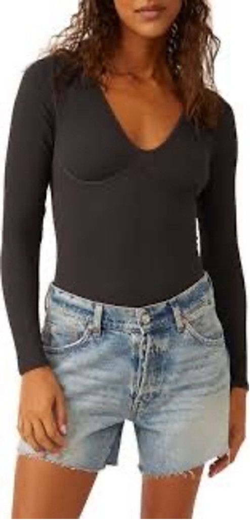 Free People Intimately Free People Ribbed Long-Sleeve Bodysuit XS/S NWT Size S / US 4 / IT 40 - 2 Thumbnail