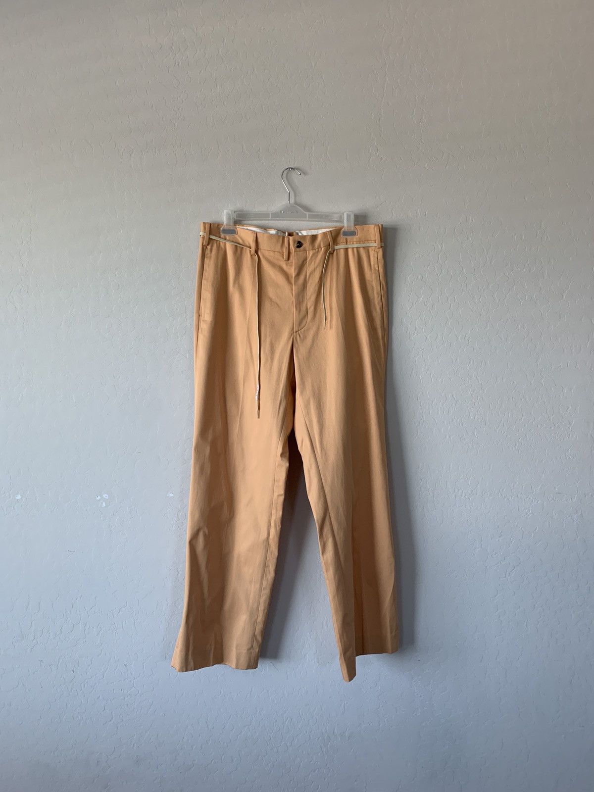 image of Marni $700 Ss23 Single Pleat Cotton Tangerine Pant Trousers, Men's (Size 38)