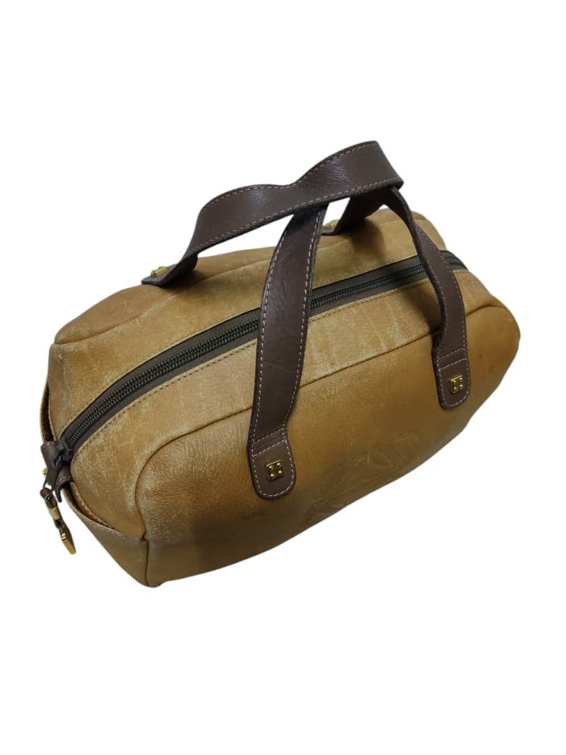 Loewe VINTAGE LOEWE Anagram Leather Handbag Boston Bag Brown Camel Size ONE SIZE - 5 Thumbnail