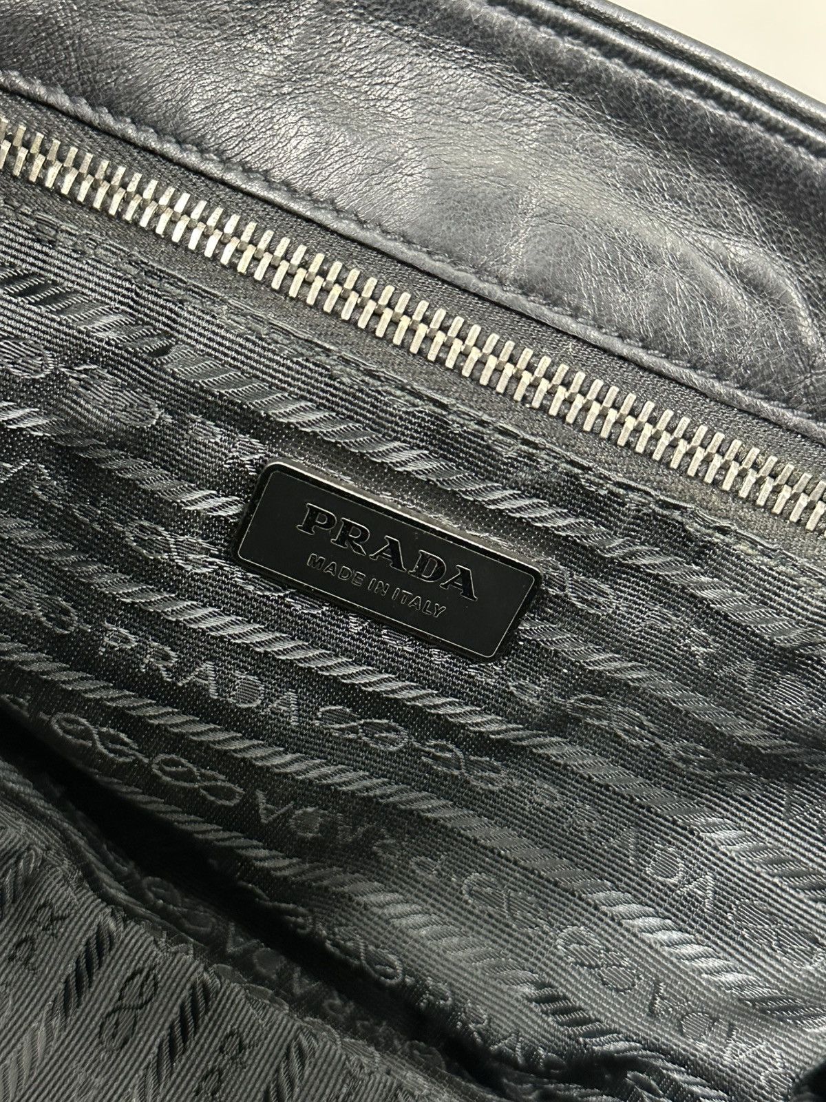 Prada Prada - Nylon/Leather Shoulder Bag - Small Sides Pocket Size ONE SIZE - 16 Thumbnail