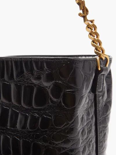 Saint Laurent Paris o1bcso1str1225 Size:OS/Vintage Bucket Bag in Black Size ONE SIZE - 3 Thumbnail