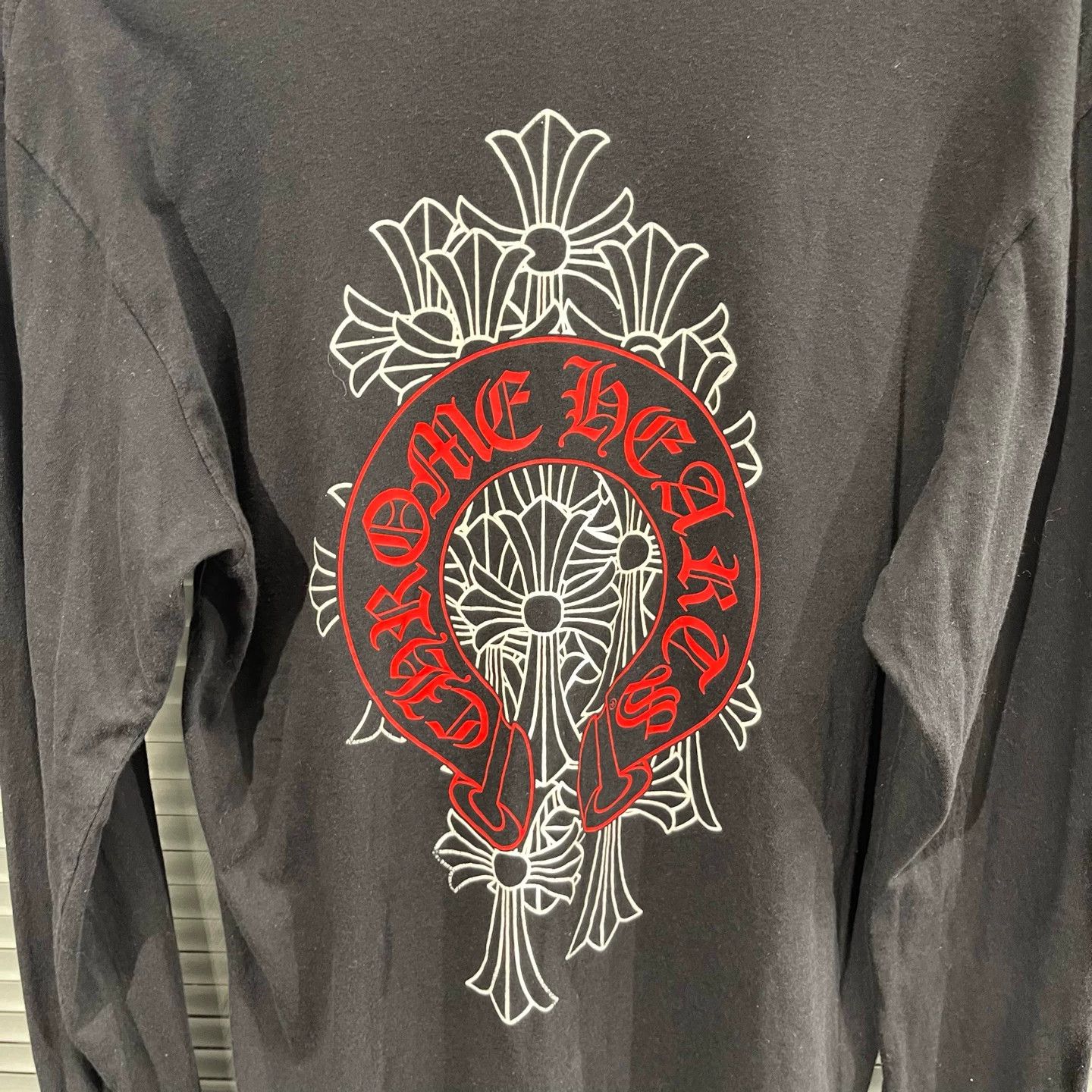 Chrome Hearts Chrome Hearts Phantom Cross Red Horseshoe LS M Size US M / EU 48-50 / 2 - 6 Thumbnail