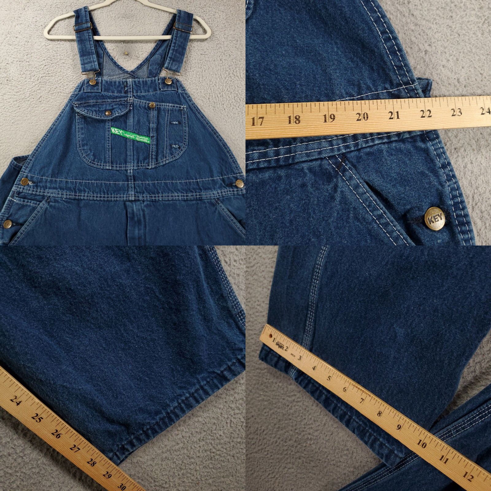 Keys farmer in blue denim classic online 44x29 overalls