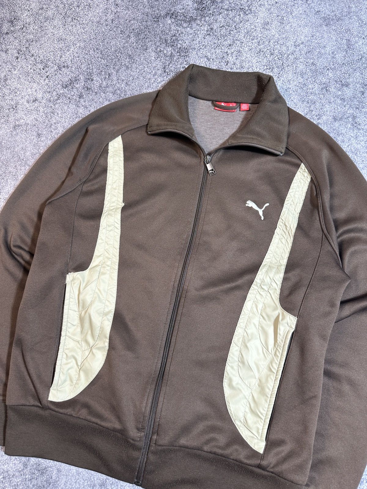 Puma × Vintage Vintage Puma Brown Zip Up Jacket Streetwear Very Rare 90s M Size US M / EU 48-50 / 2 - 2 Thumbnail