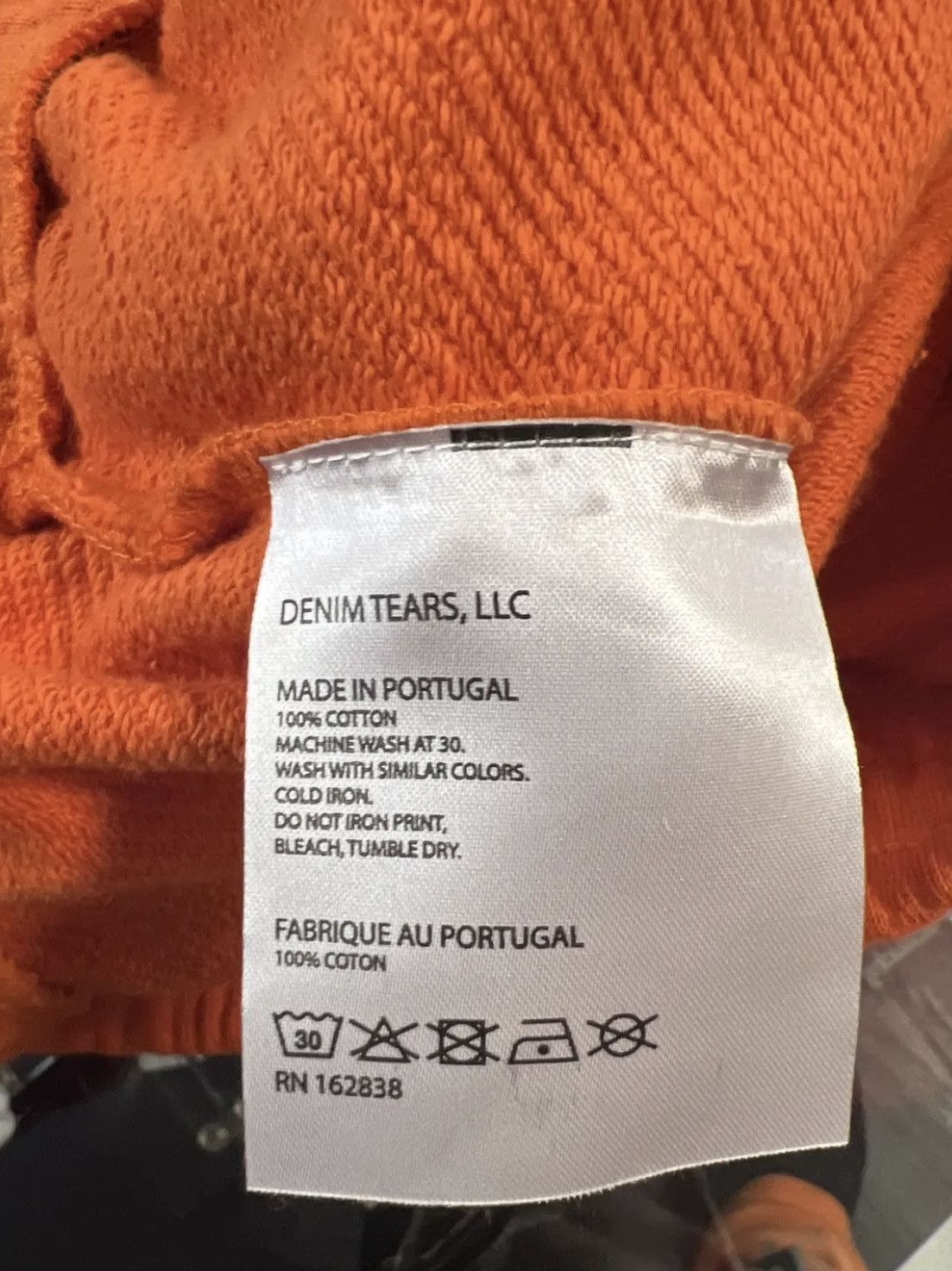 DENIM TEARS The Cotton Wreath Orange Sweatpants Size US 32 / EU 48 - 3 Thumbnail