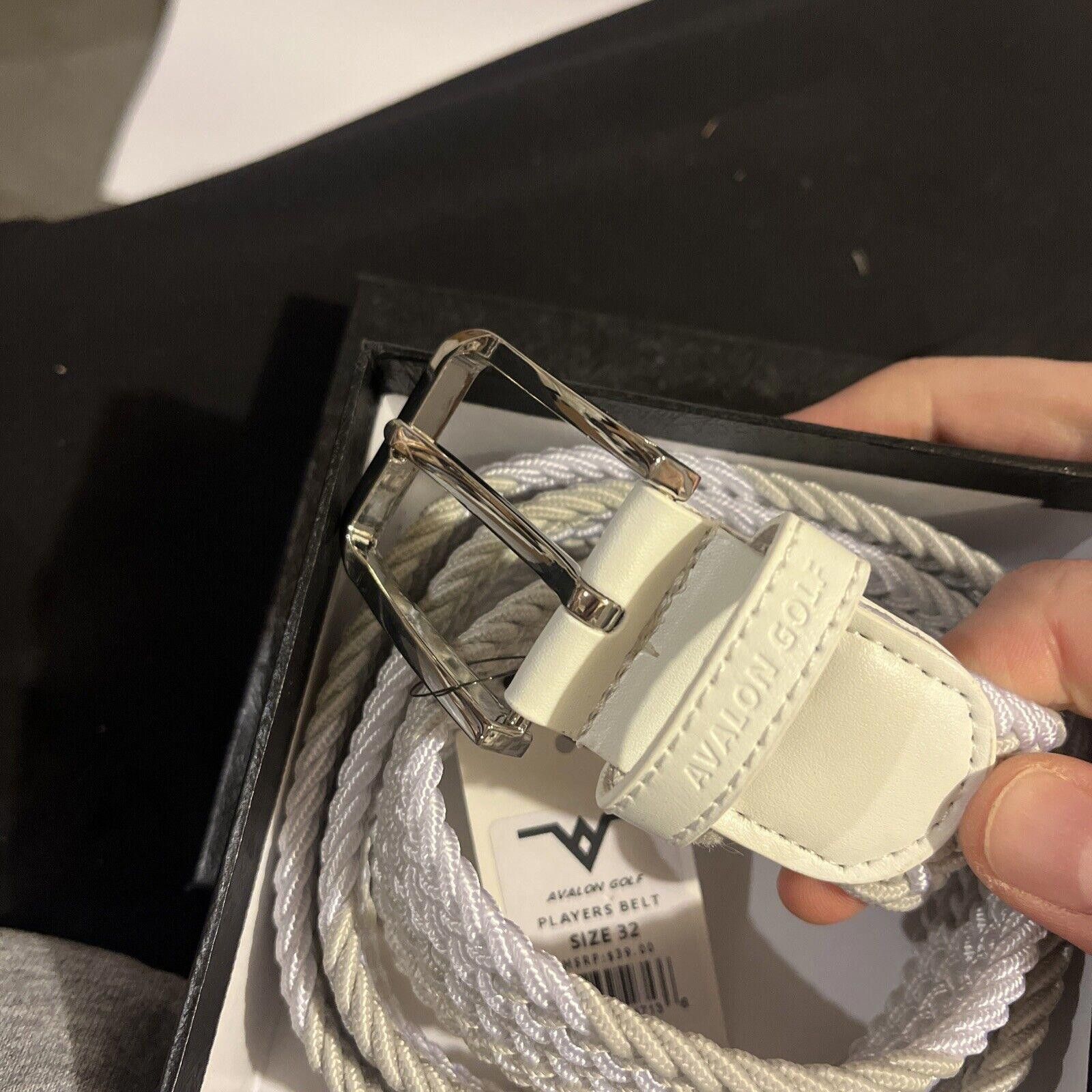 Avalanche Avalon Golf Belt light gray braided belt size 32 New In Box Size ONE SIZE - 2 Thumbnail