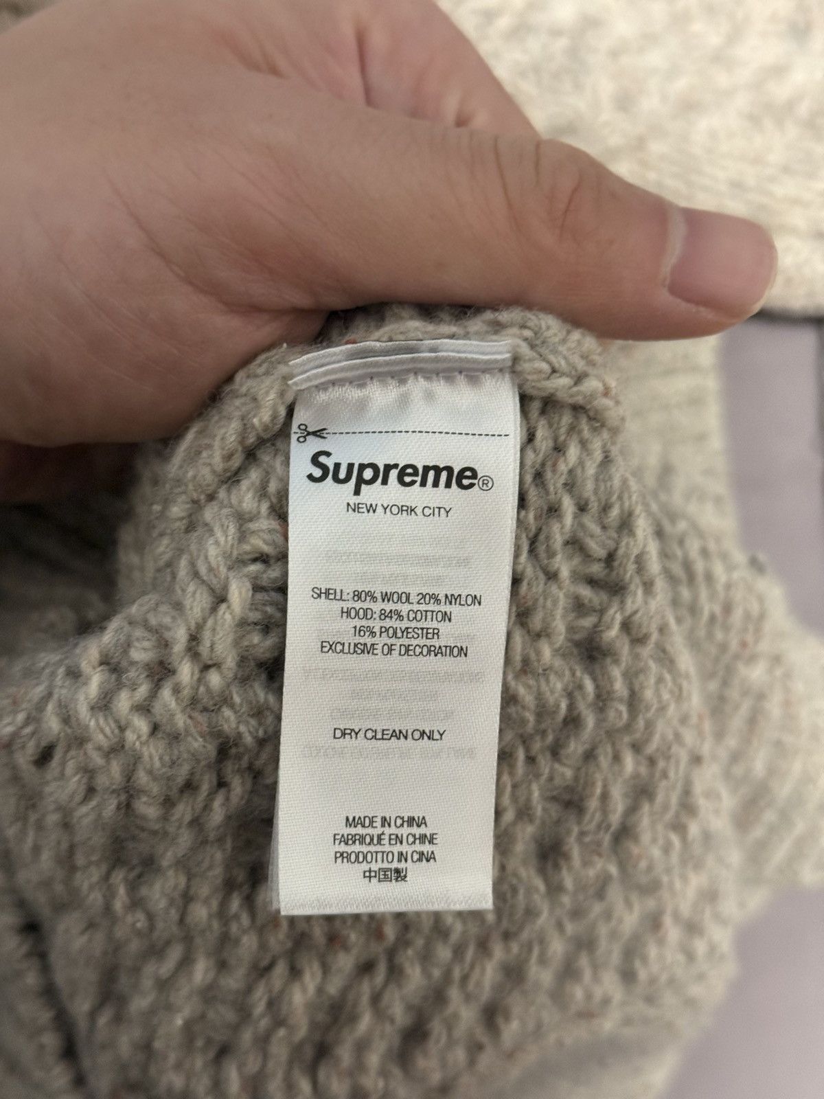 Supreme Supreme FW25 WEEK8 Cable Hooded Sweater tan Size US XL / EU 56 / 4 - 5 Thumbnail
